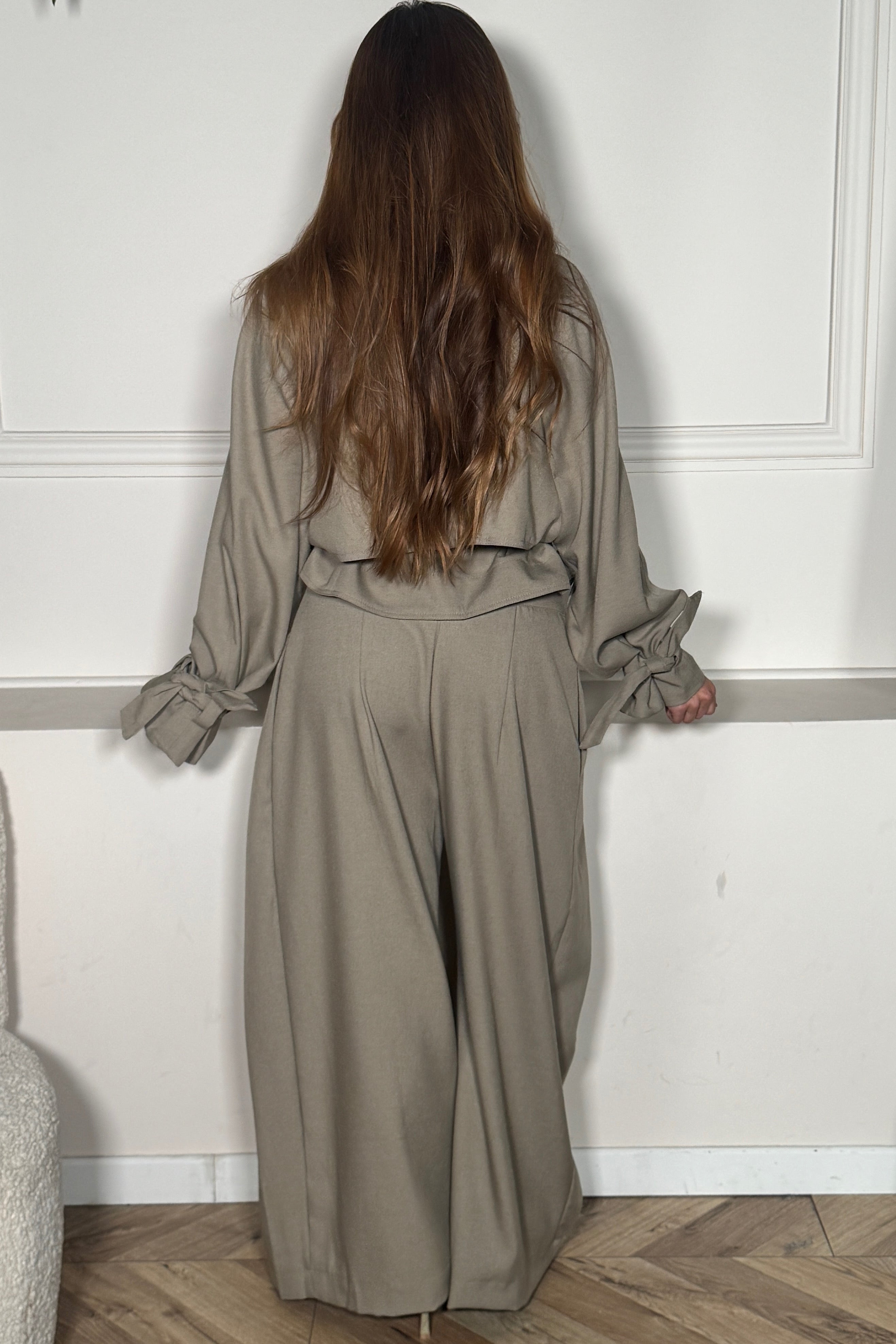 Ensemble Trench Pantalon Ample Femme - Élégance Urbaine