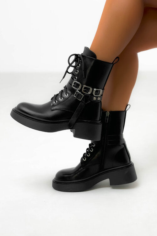 Bottines à Lacets + Sangles