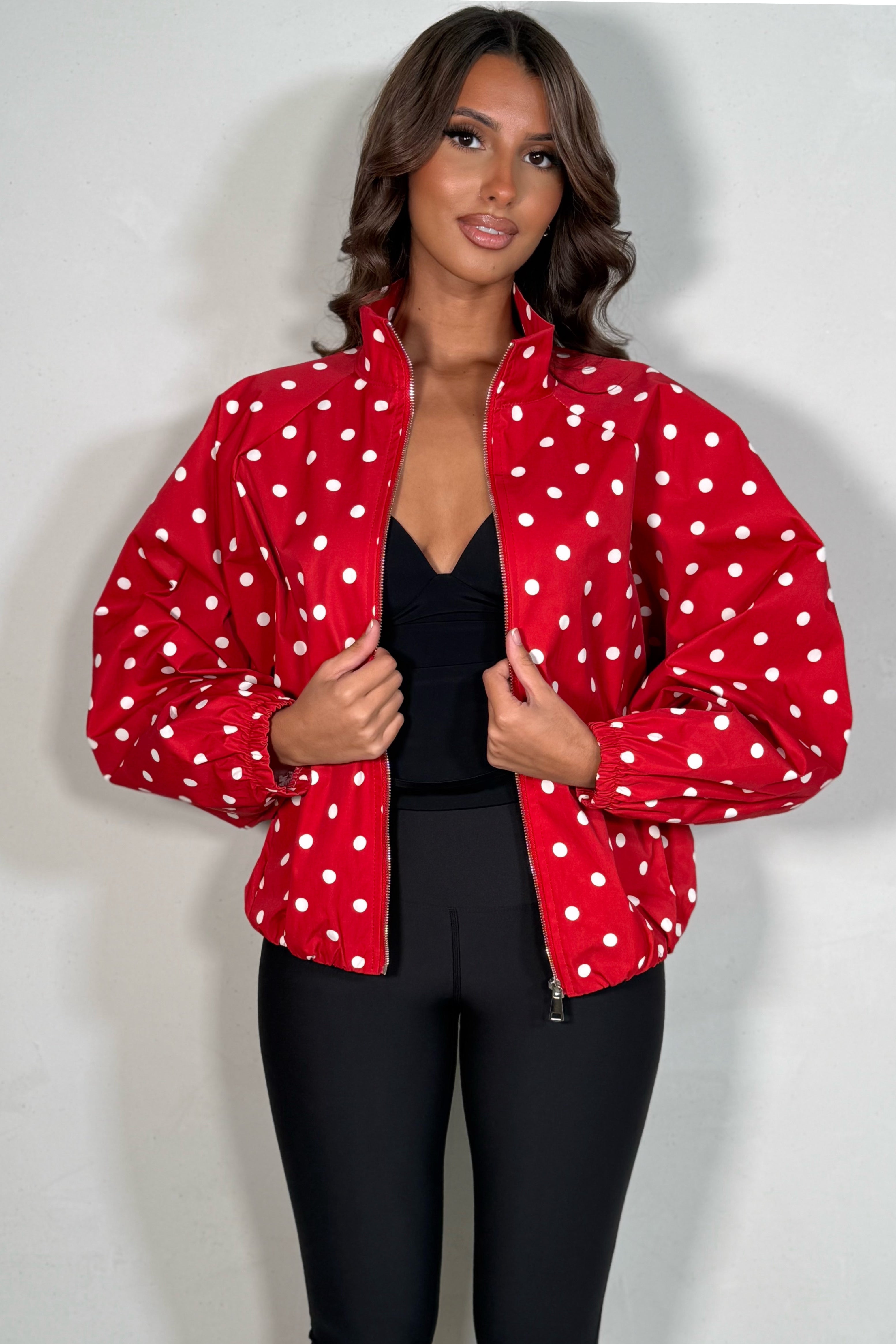 Veste Oversize à Pois Femme – Coupe Chauve-Souris