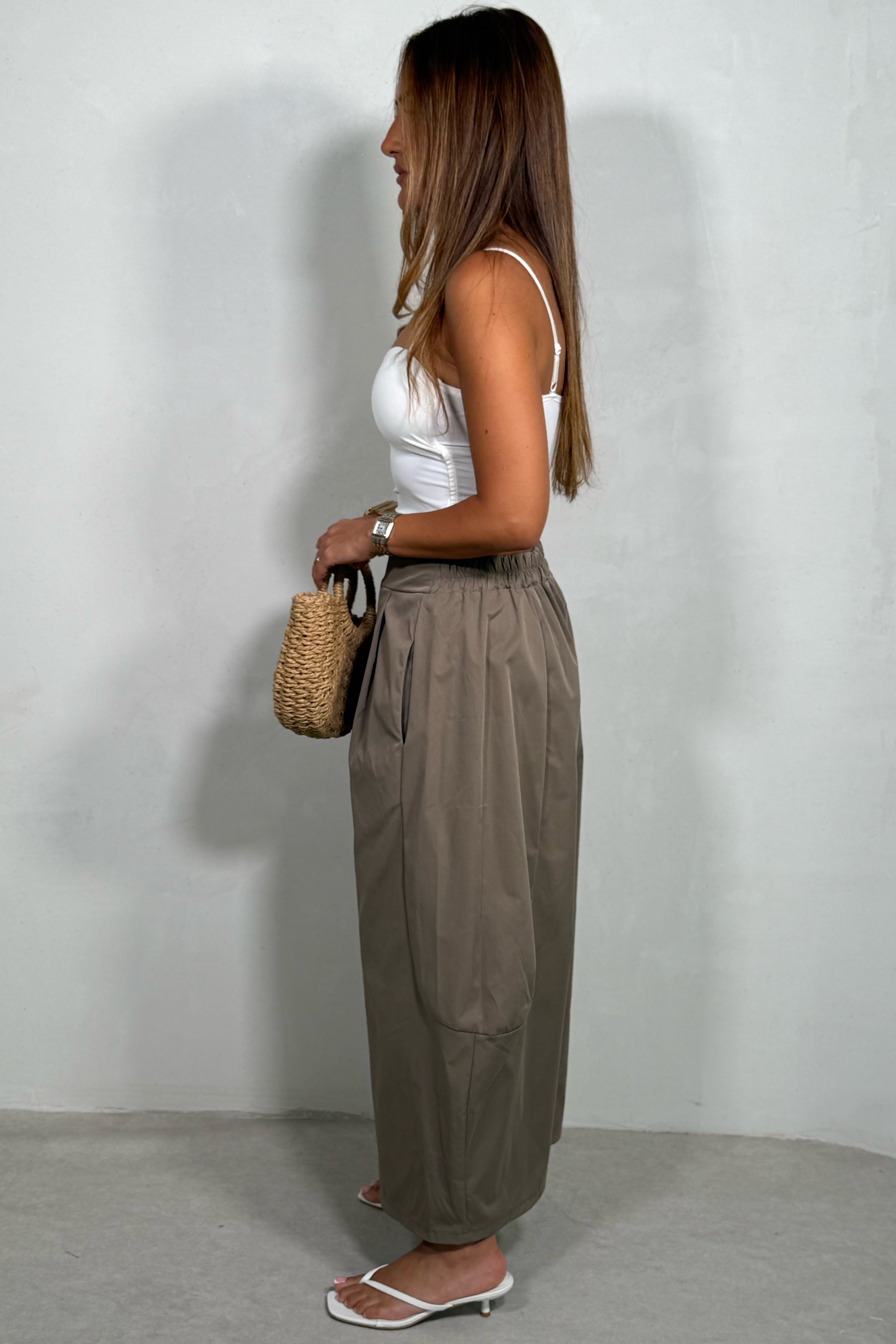 Bermuda Long Femme Fluide à Pince