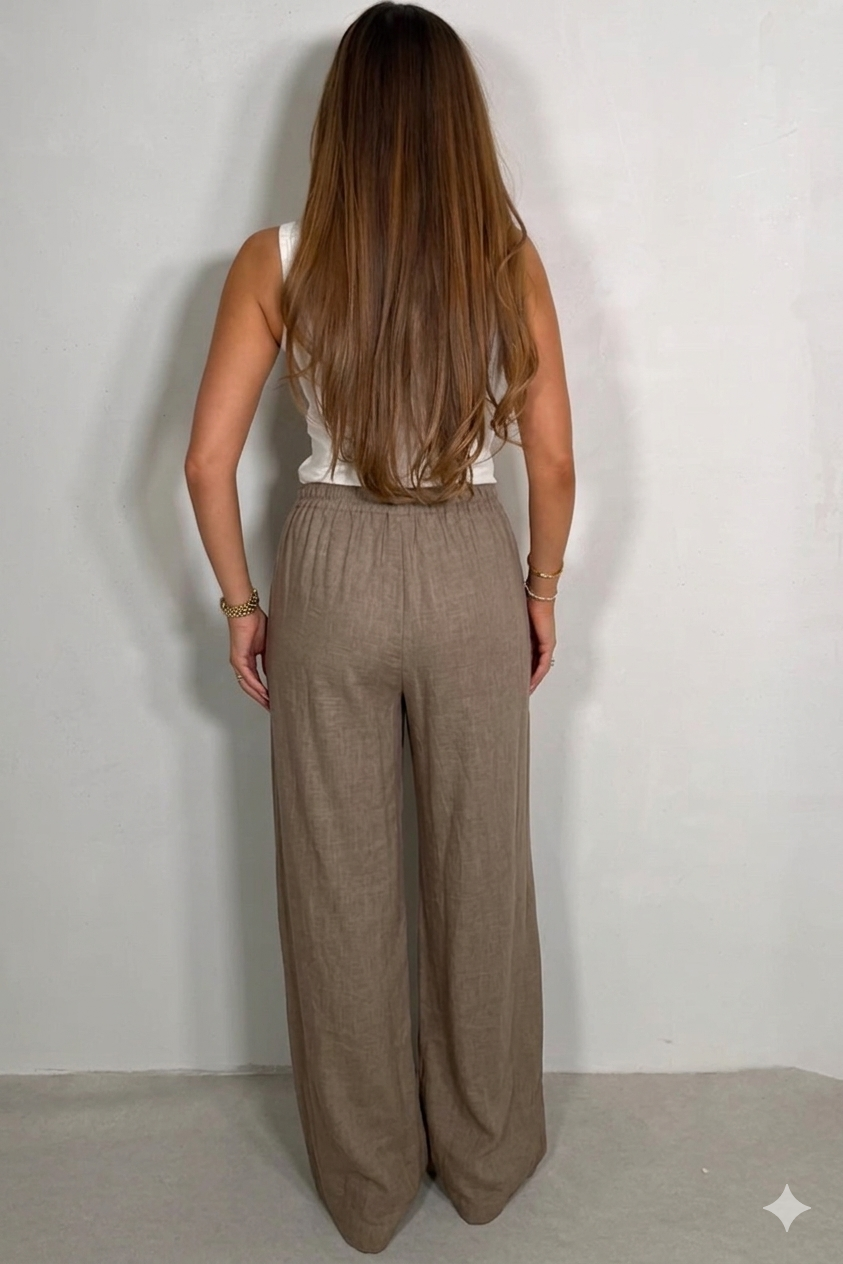 Pantalon Fluide Effet Lin – Coupe Ample & Légère