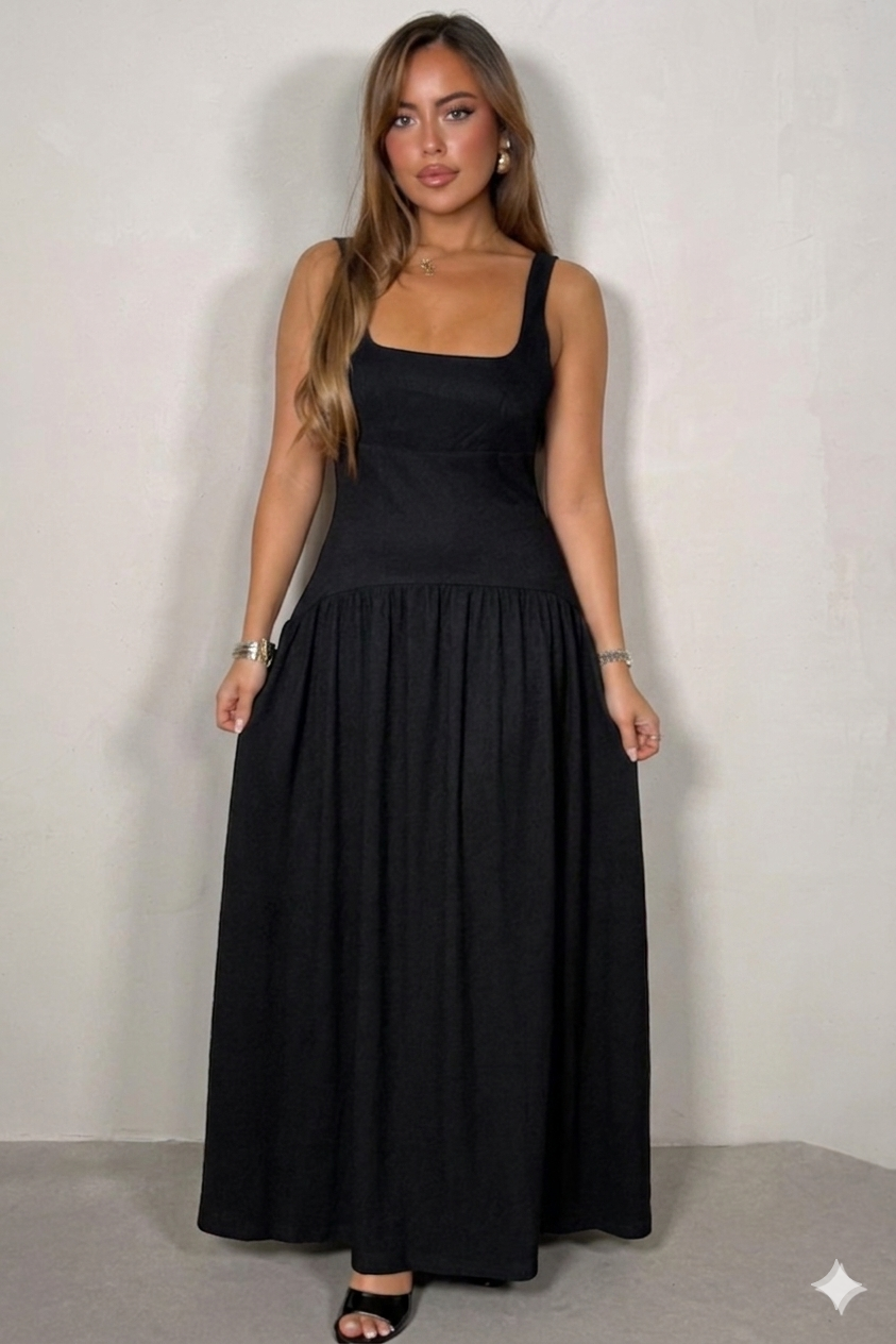 Robe Évasée Dos Nu Bohème - Élégance Estivale Féminine