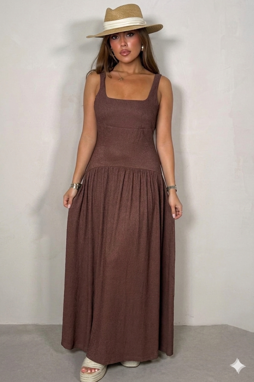 Robe Évasée Dos Nu Bohème - Élégance Estivale Féminine