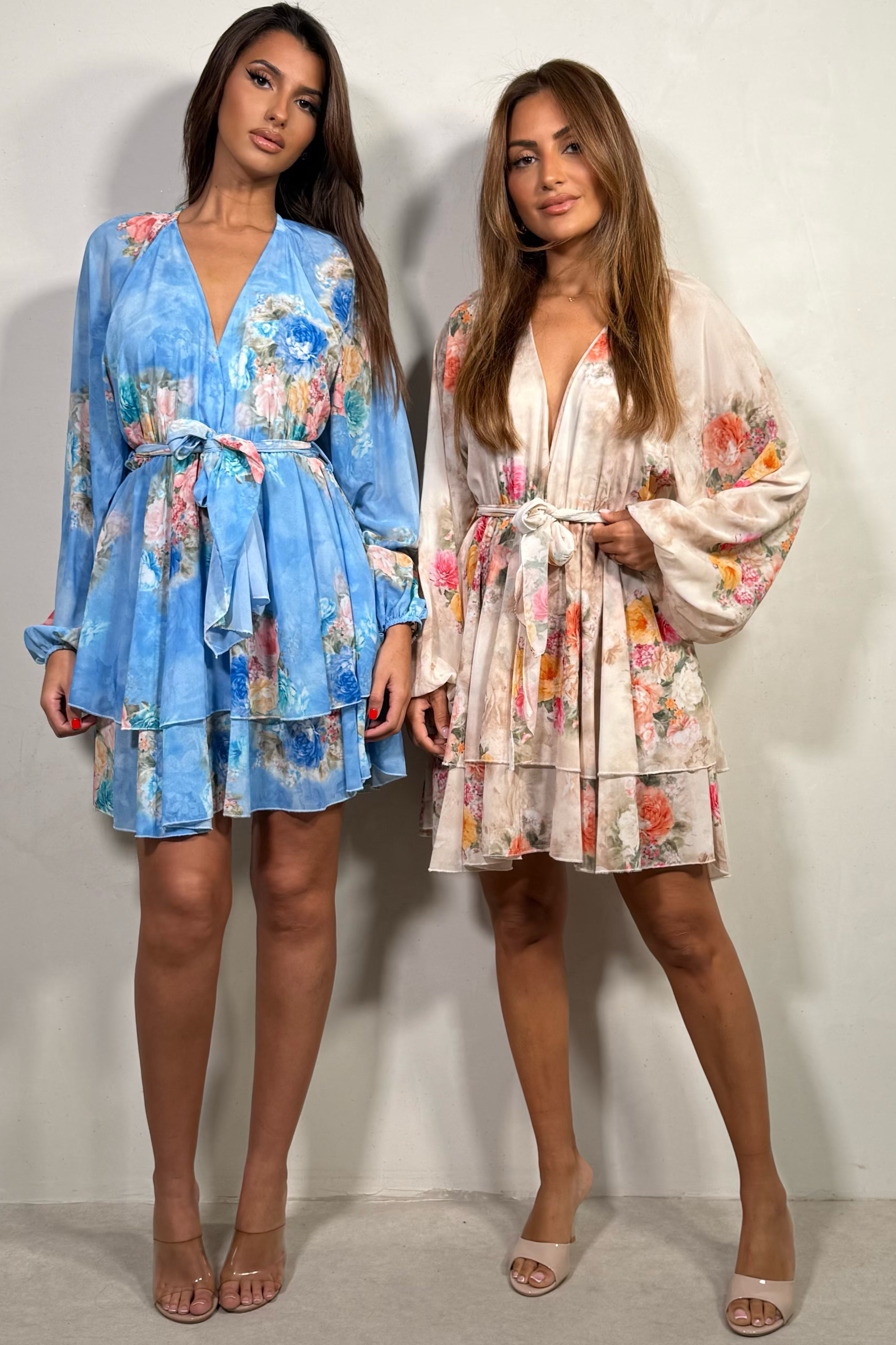 Robe Courte Fluide Mousseline À Fleurs – Légèreté Été Femme