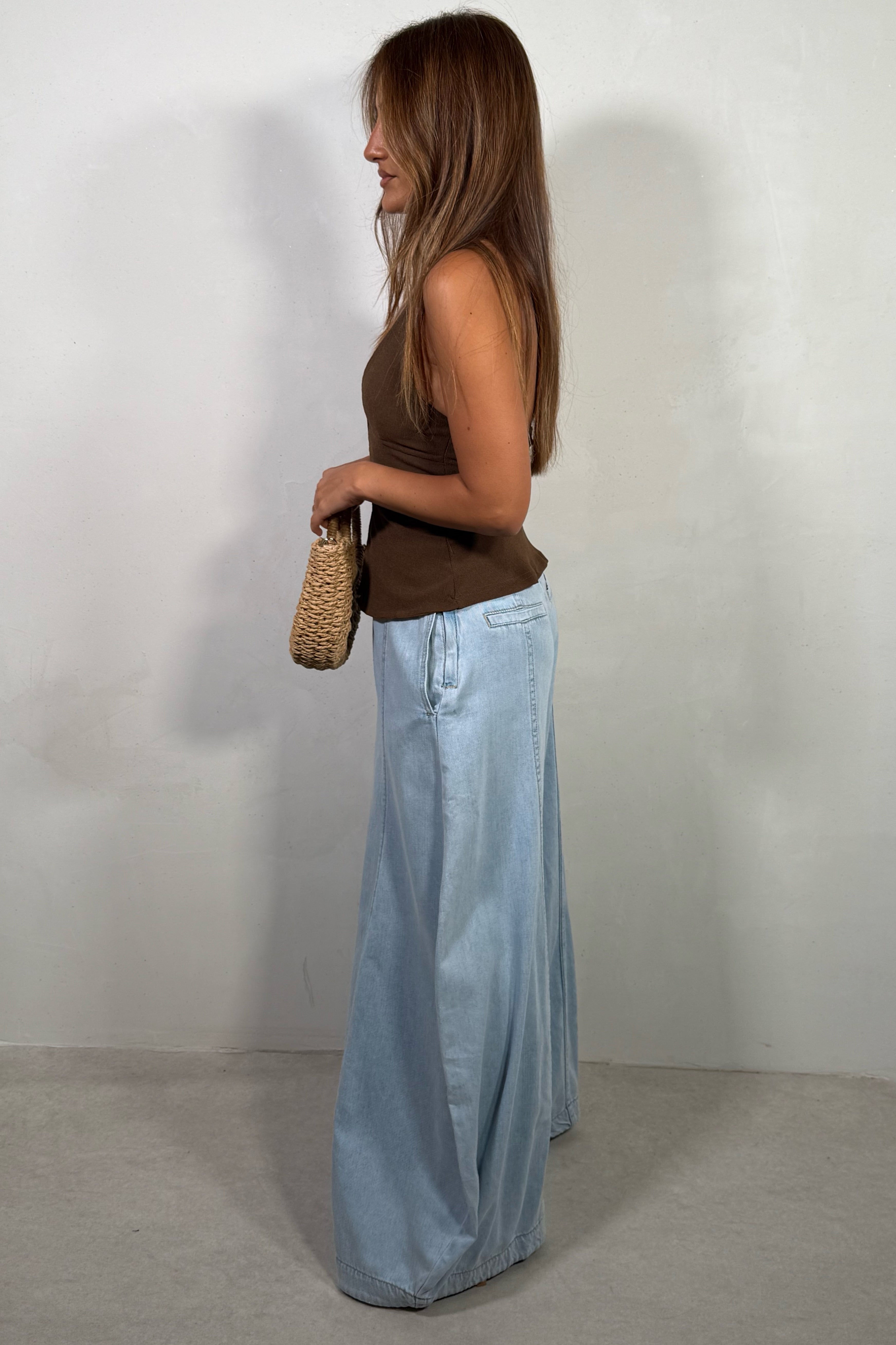 Jean Femme Coupe Horseshoe Fluide Delavage Clair