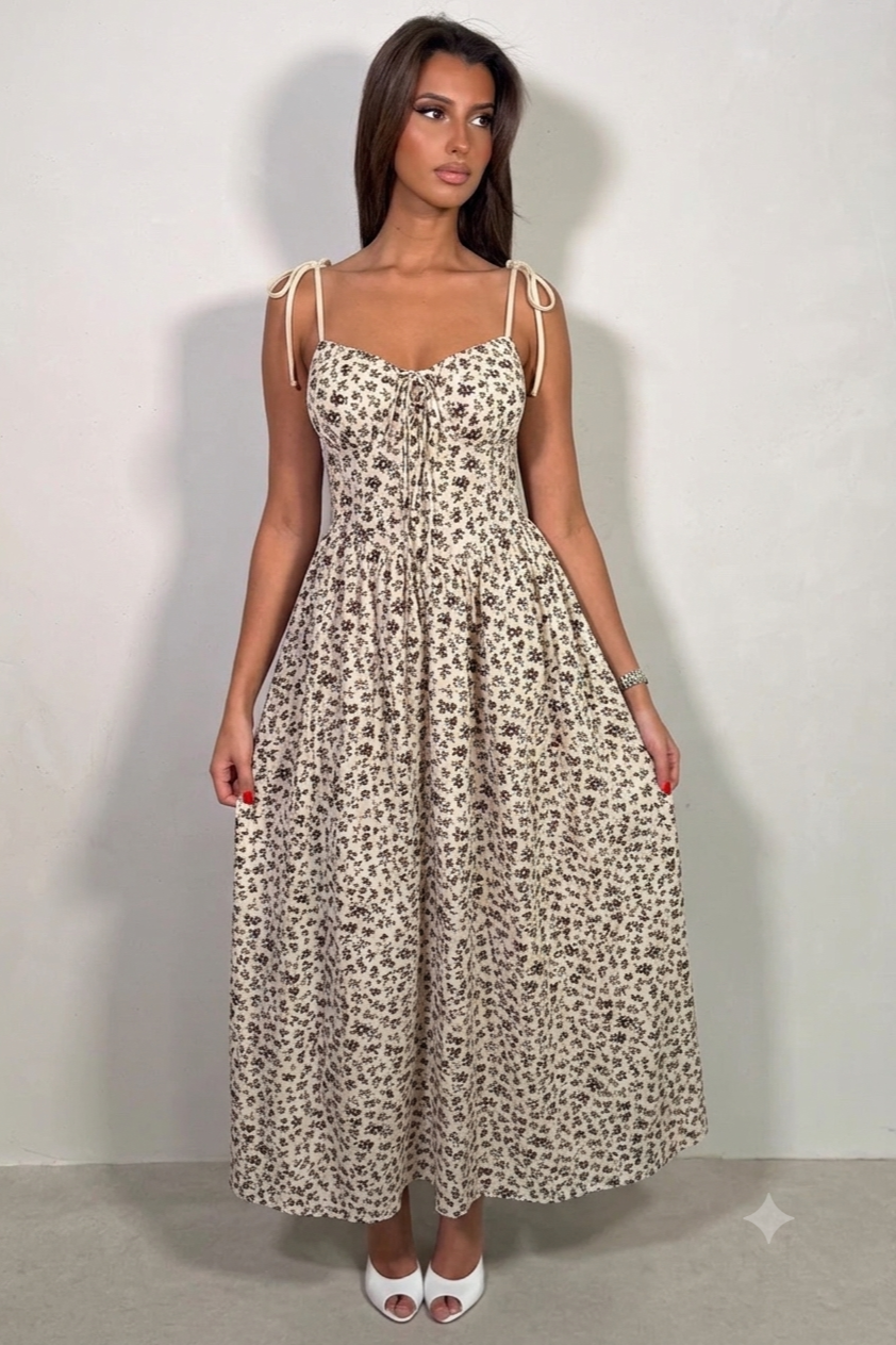 Robe Longue Fleurie - Esprit Bustier