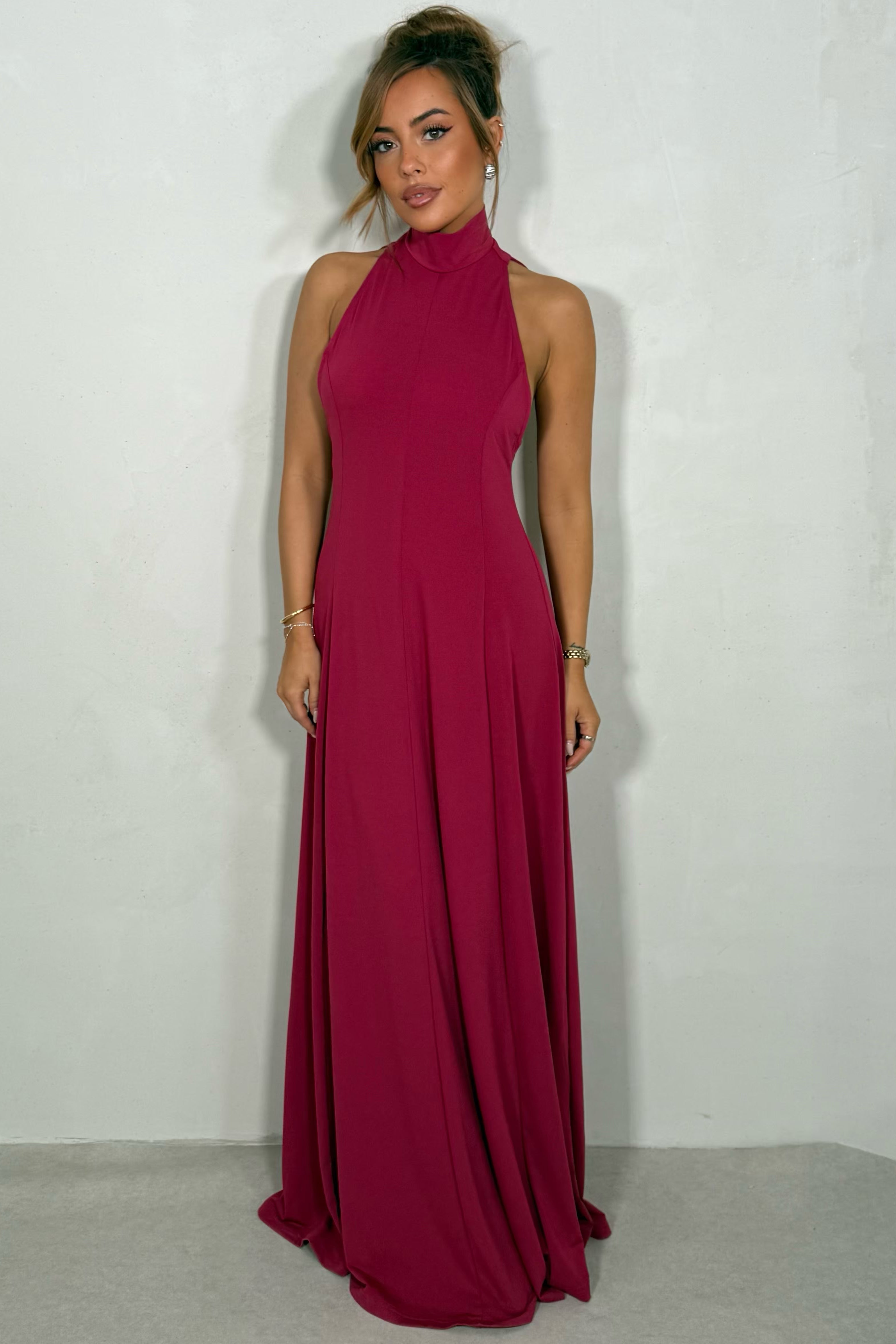 Robe col mao femme