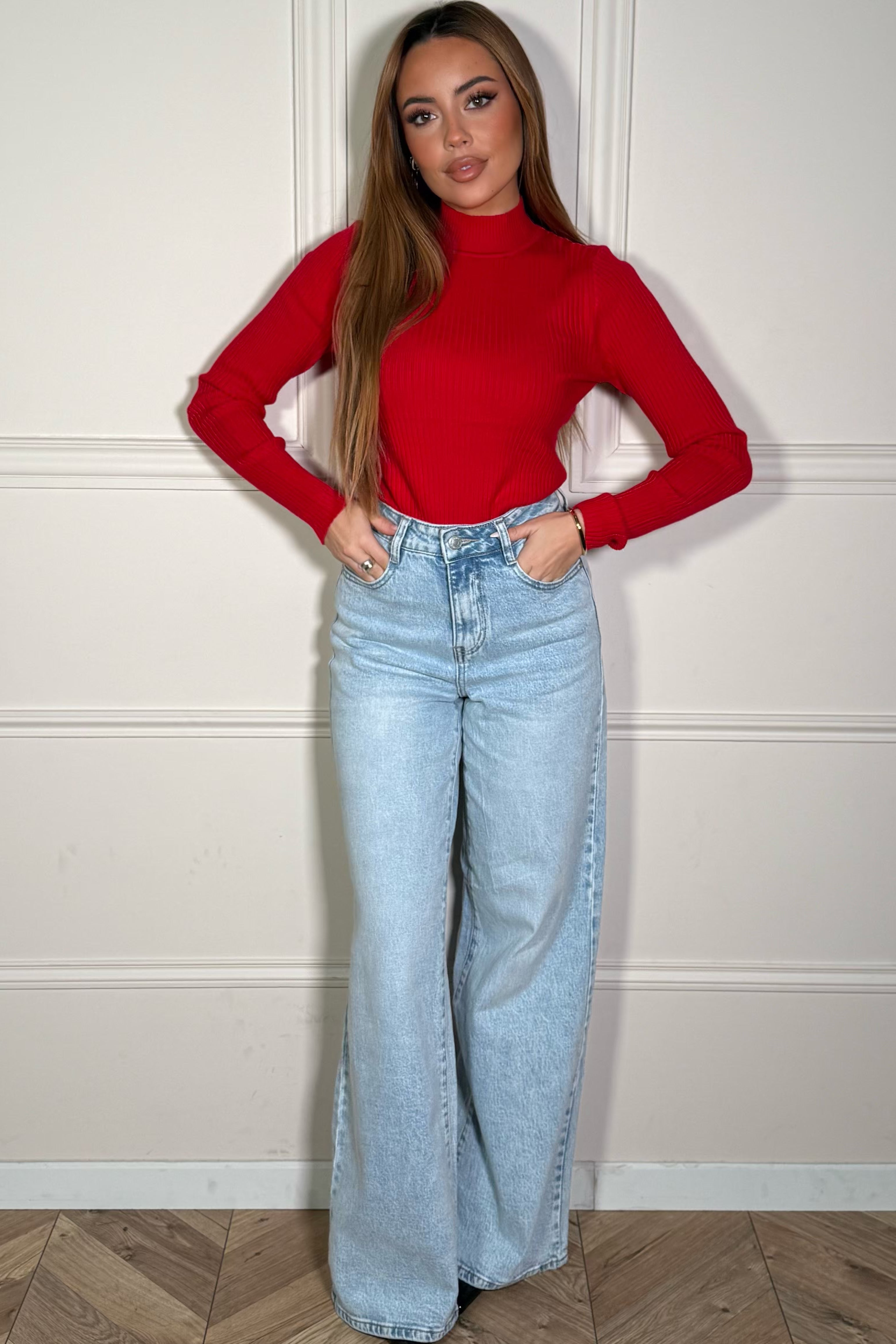 Pull Côtelé Col Montant Femme - Douceur & Élégance Intemporelle