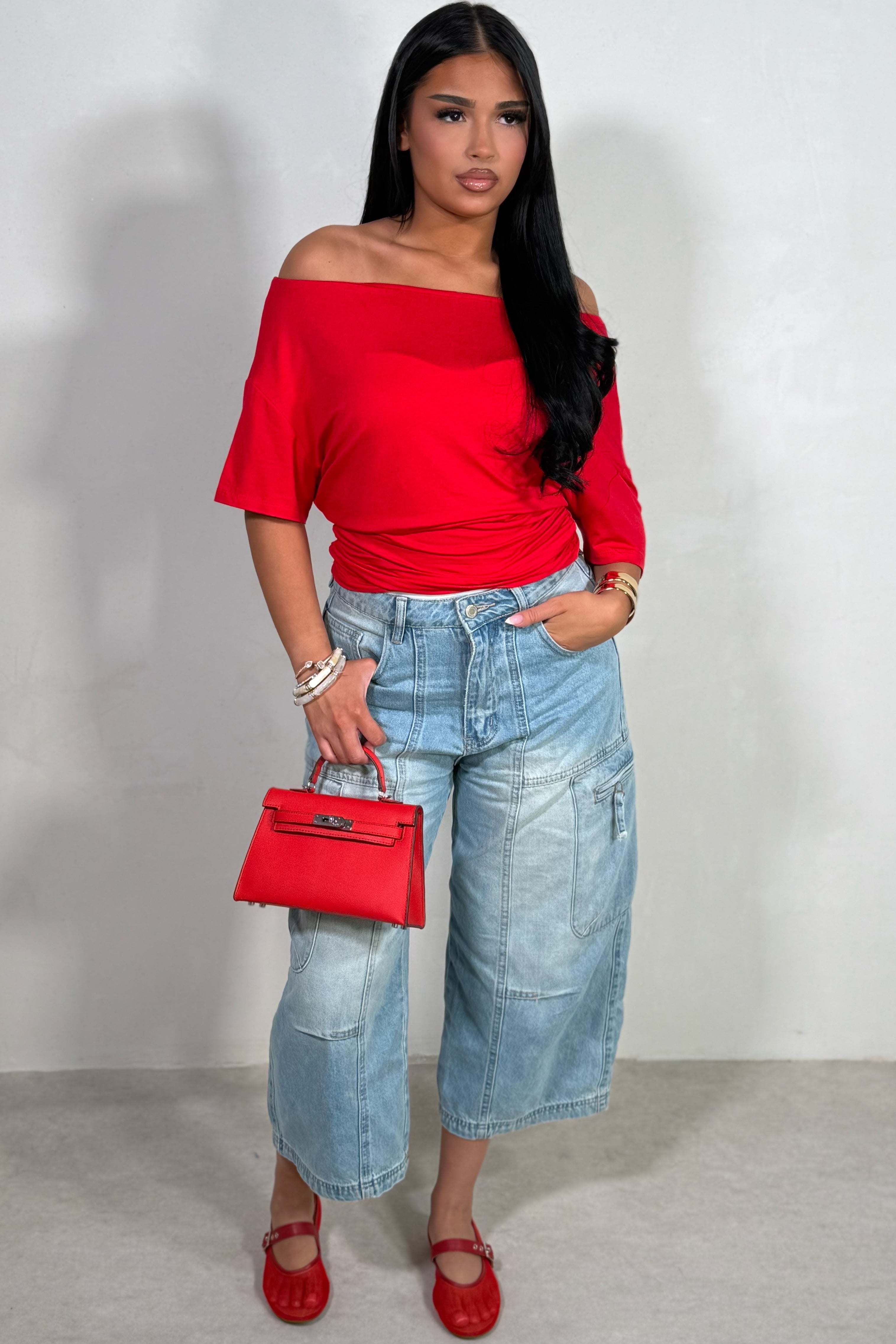 Top Drapé Femme Élégant – Matière Fluide & Confortable