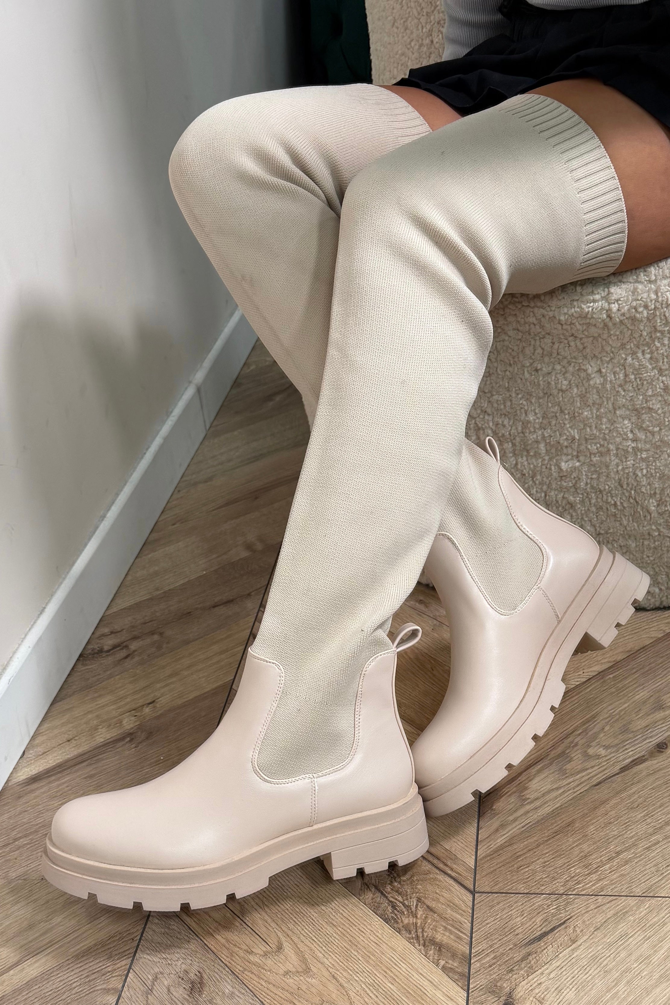 Cuissardes Chaussettes Femme