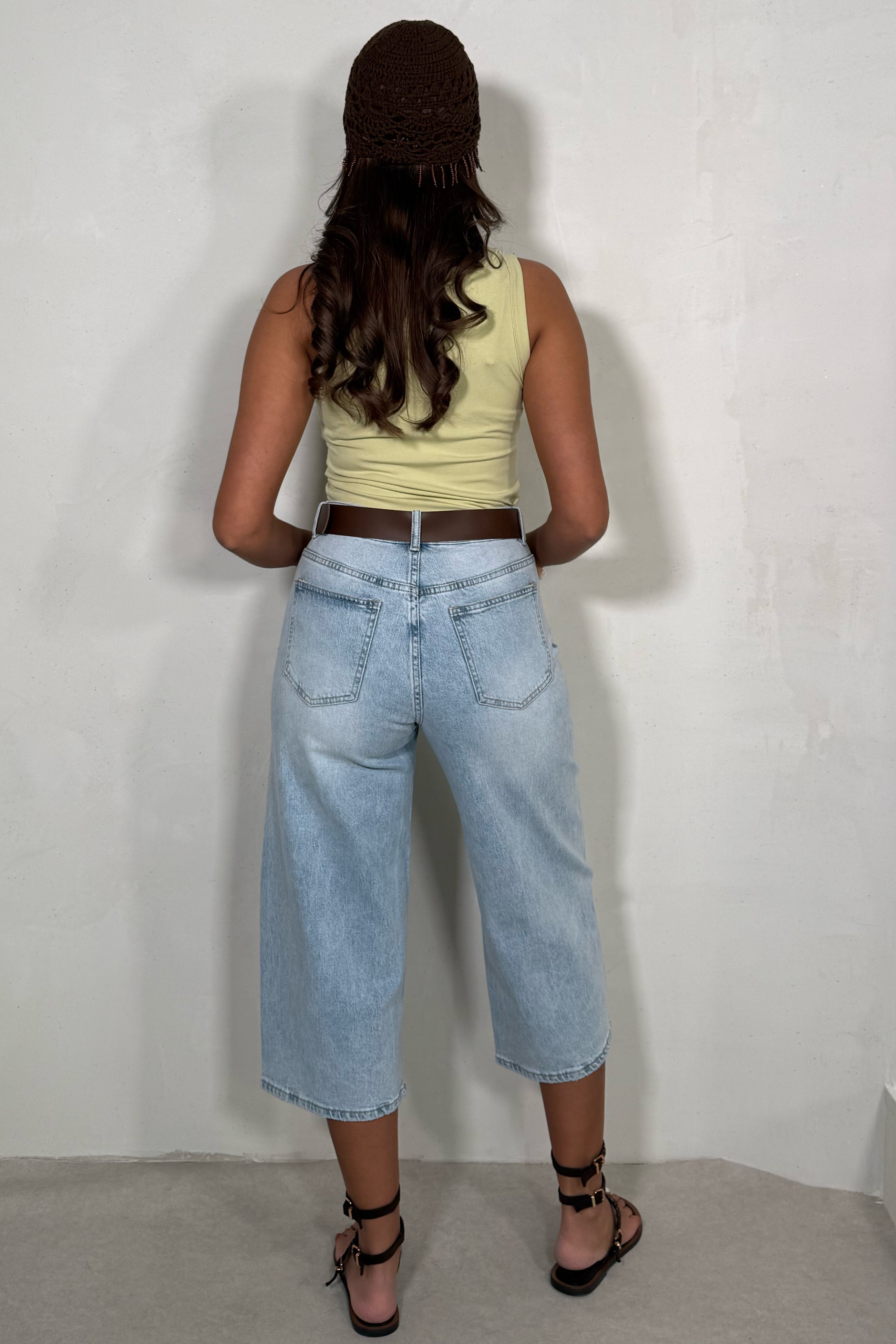 Bermuda coupe barrel femme