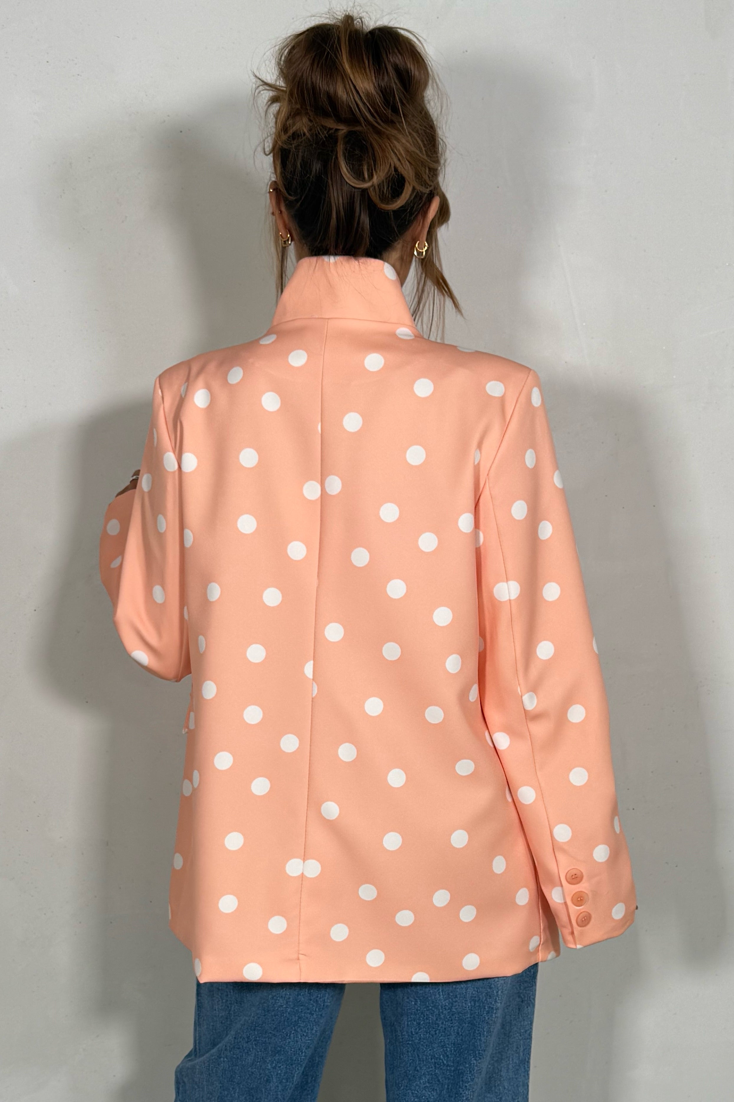 Blazer croisé à pois femme