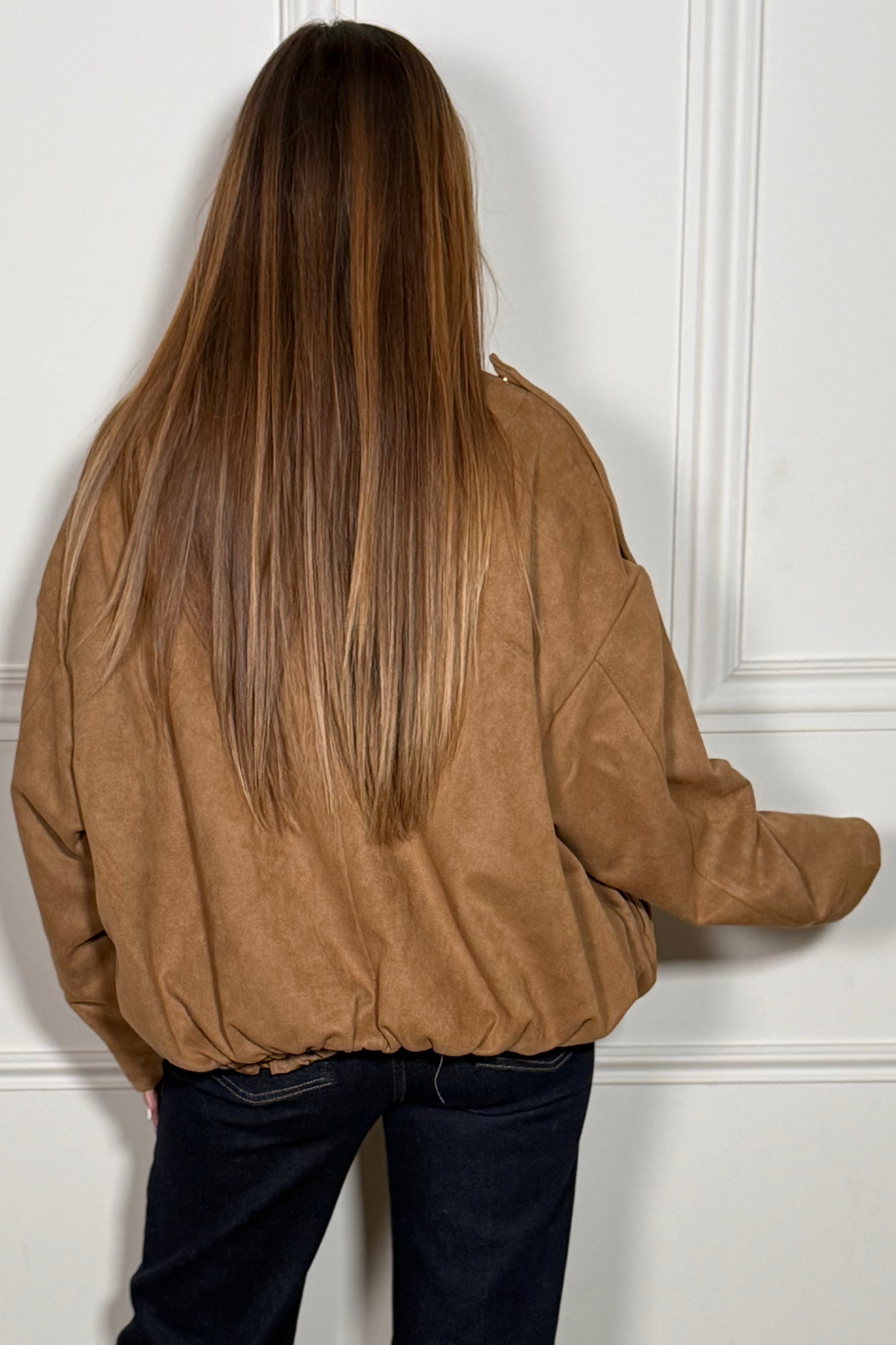 Bombers Femme Suédine Zippé - Style Rock Chic Moderne