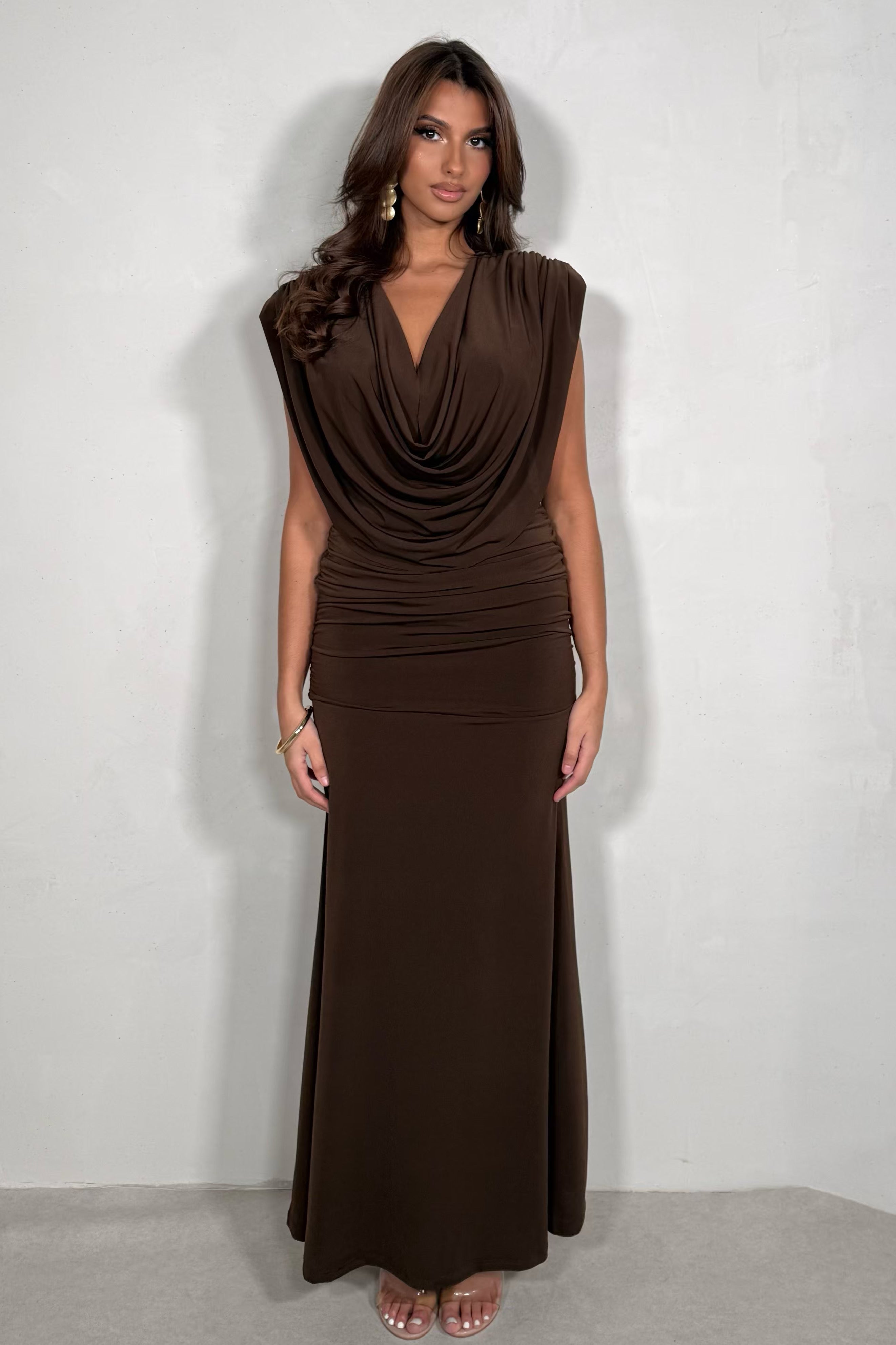 Robe drapée femme