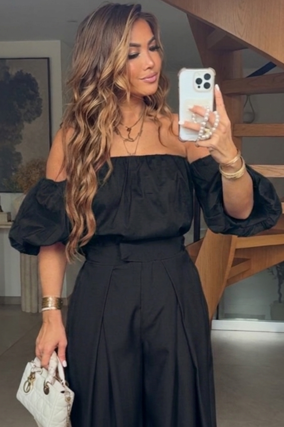 Top Bardot Épaules Dénudées Femme 100% Coton