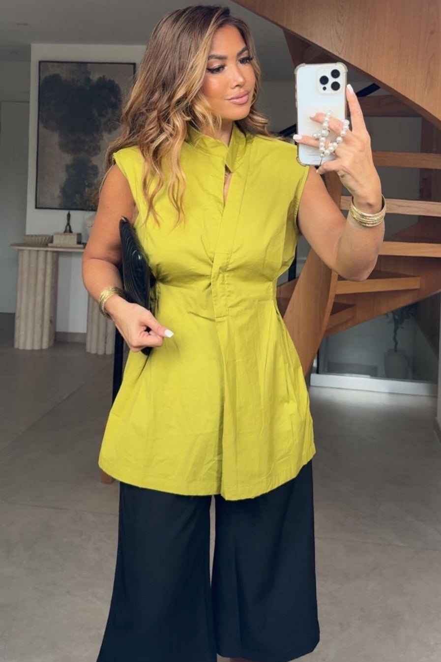 Chemise Sans Manches À Épaulettes Femme
