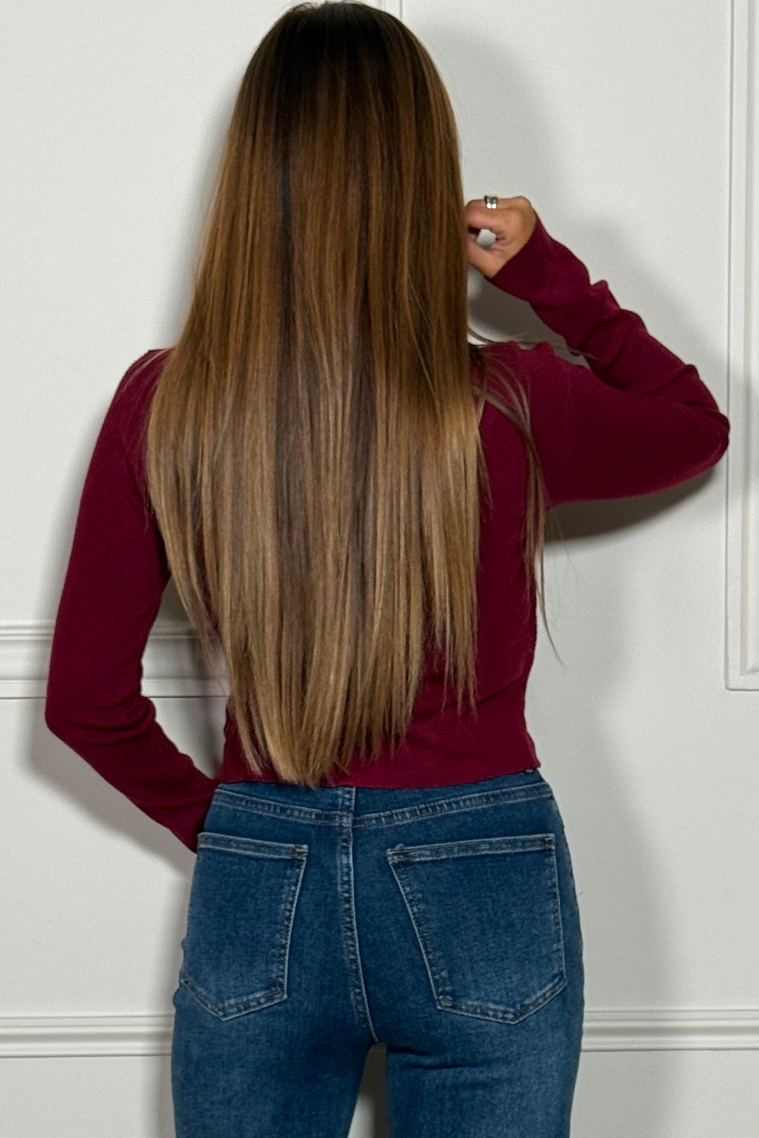 Pull maille col rond femme BLOOSHOP - Détail maille premium qualité