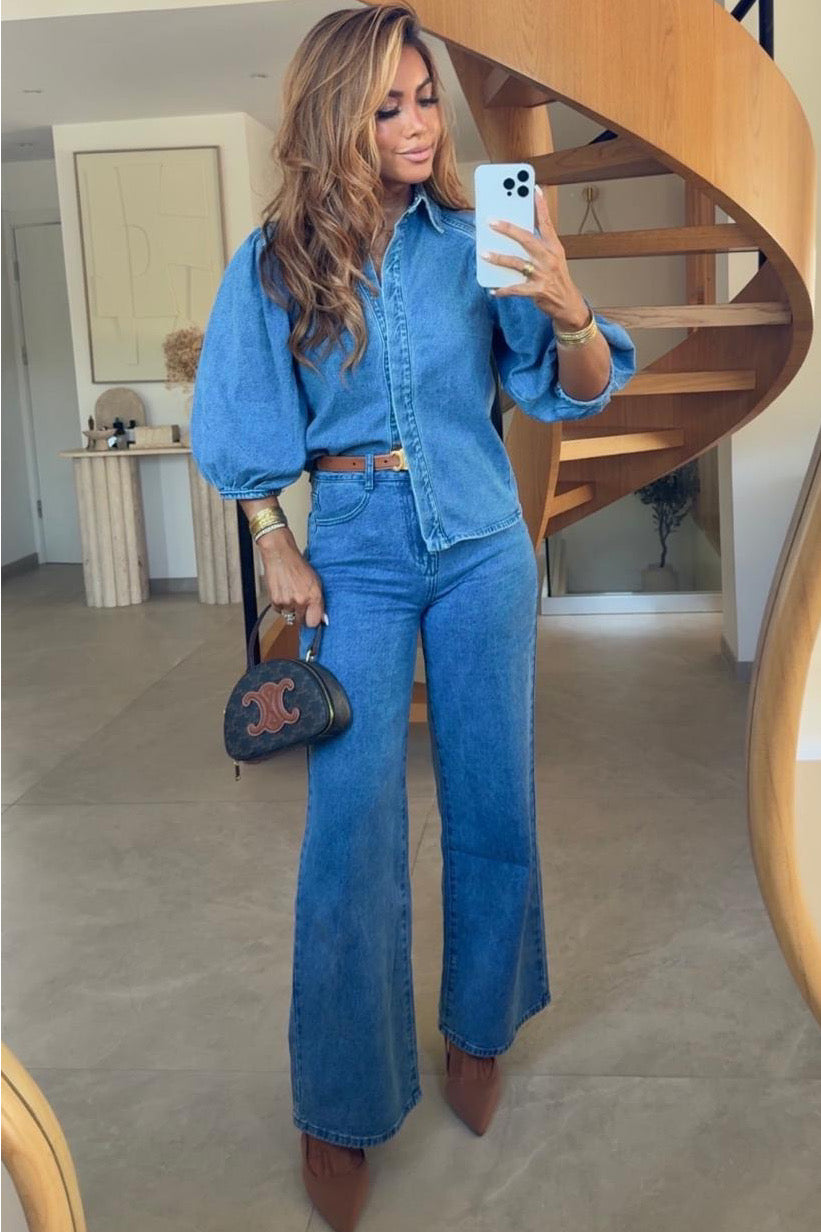 Jeans Wide Leg Femme - Coupe Tendance et Confortable