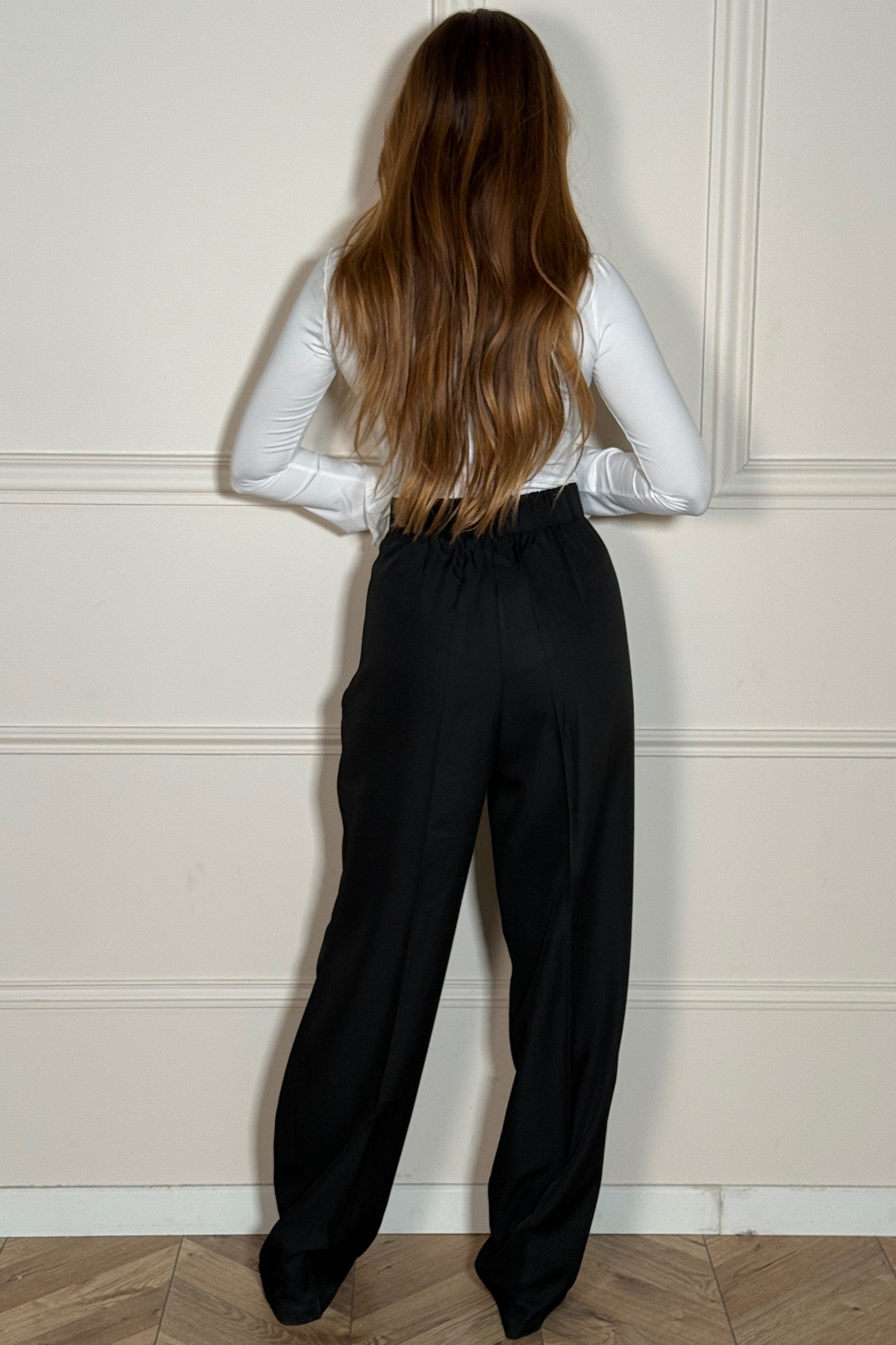 Pantalon à Pinces Élégant avec Bas Boutonné - Style Féminin Chic