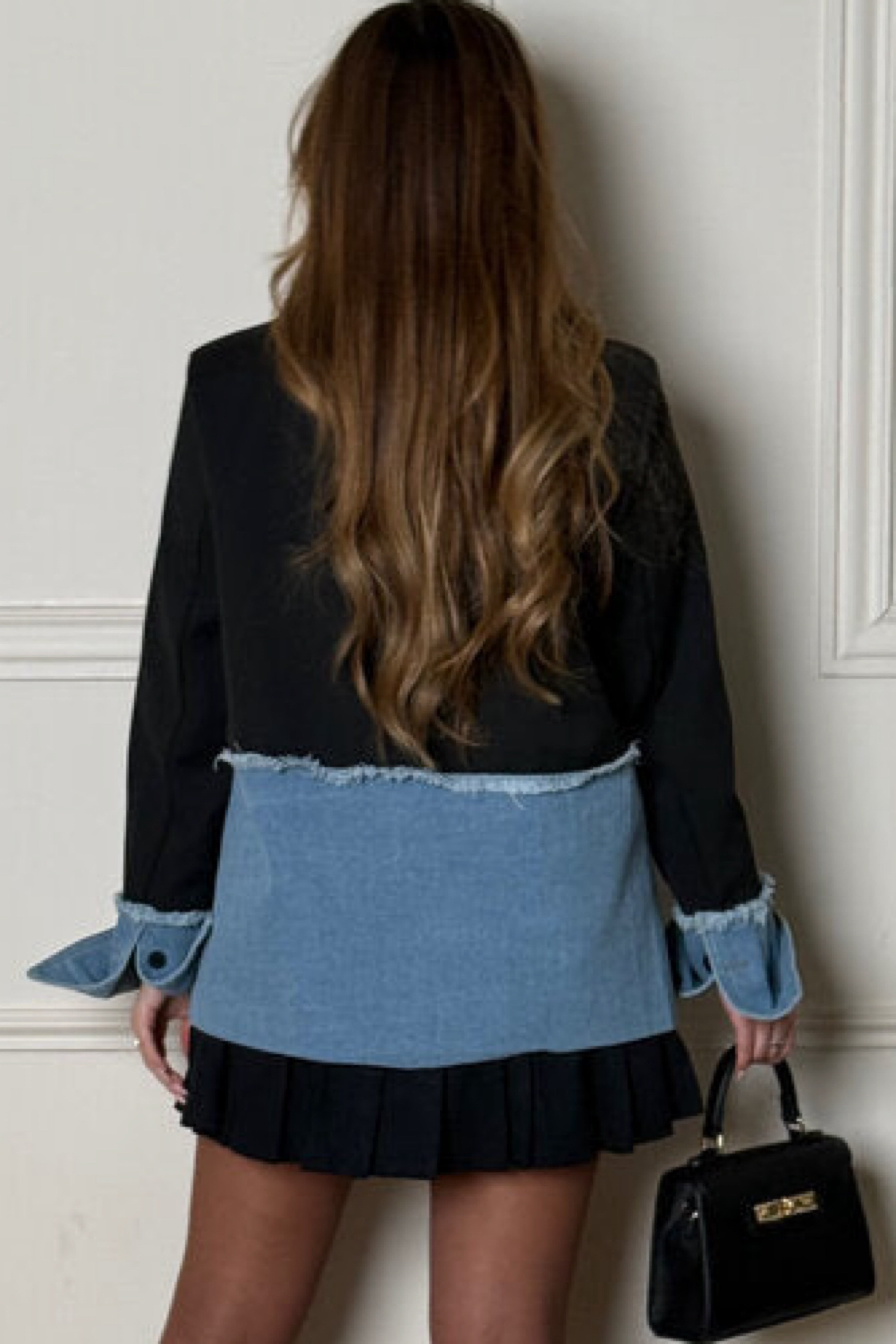 Blazer Bimatière Manches Evasées