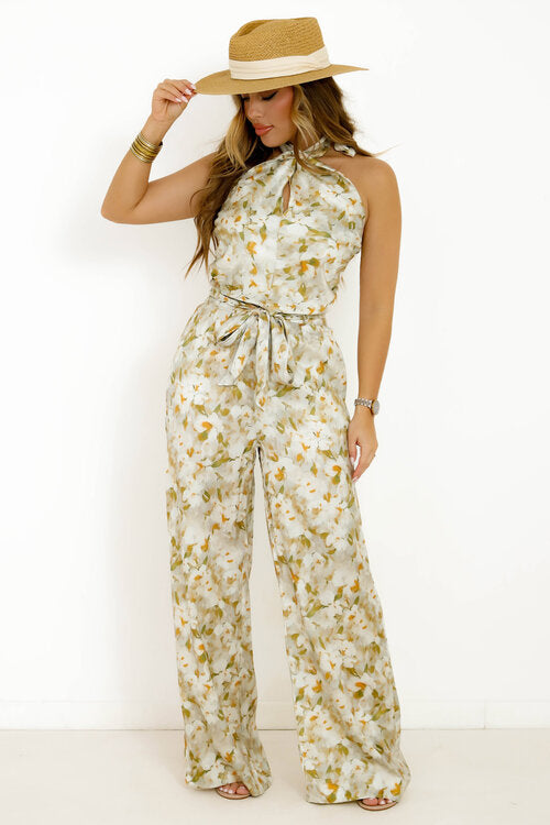 Ensemble Coordonné Fleuri Femme - Top et Pantalon Imprimé Bohème Chic