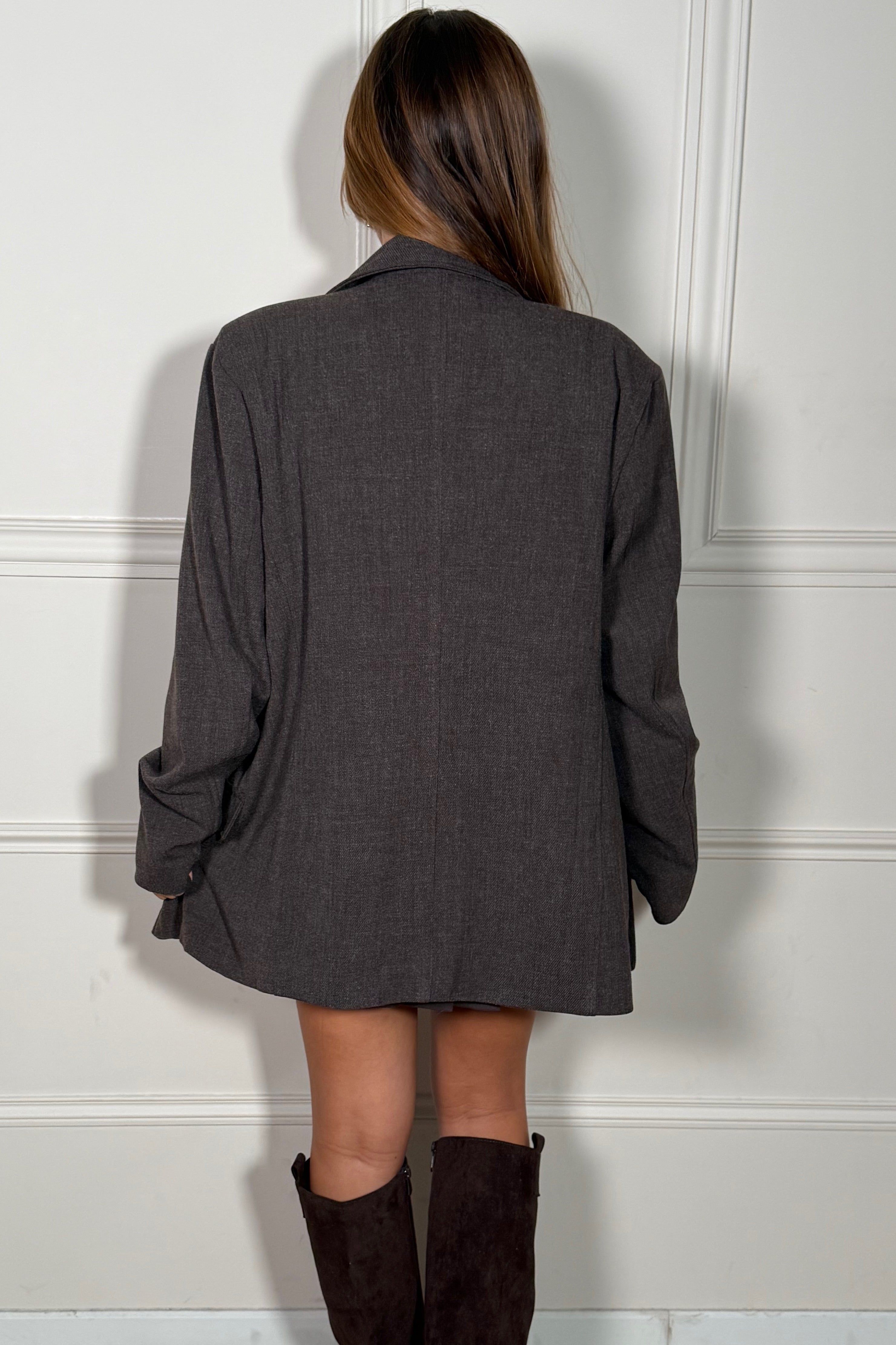 Blazer Déstructuré Fendu Femme - Élégance Moderne Sophistiquée