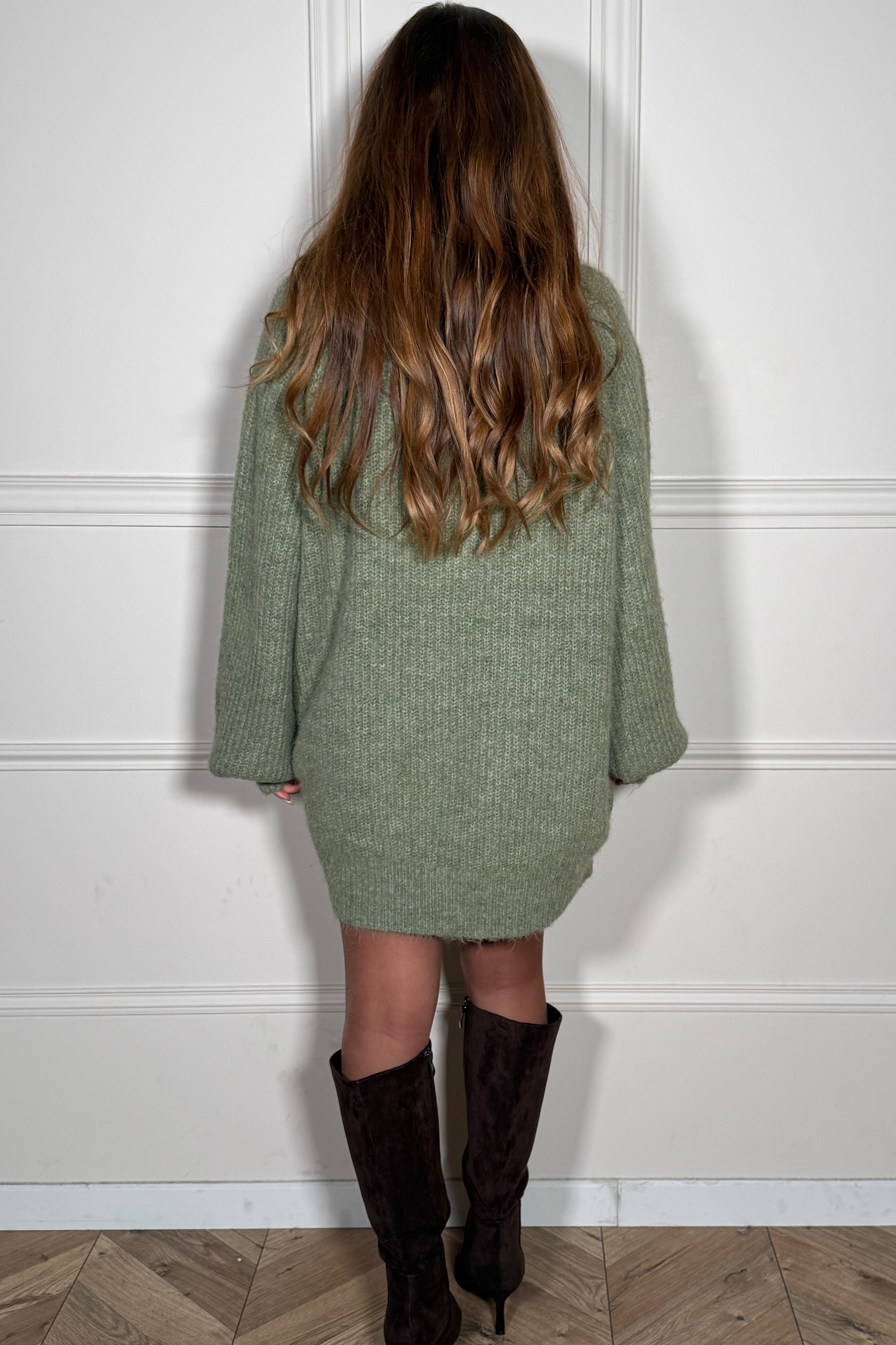 Robe pull maille côtelée - coupe flatteuse et féminine