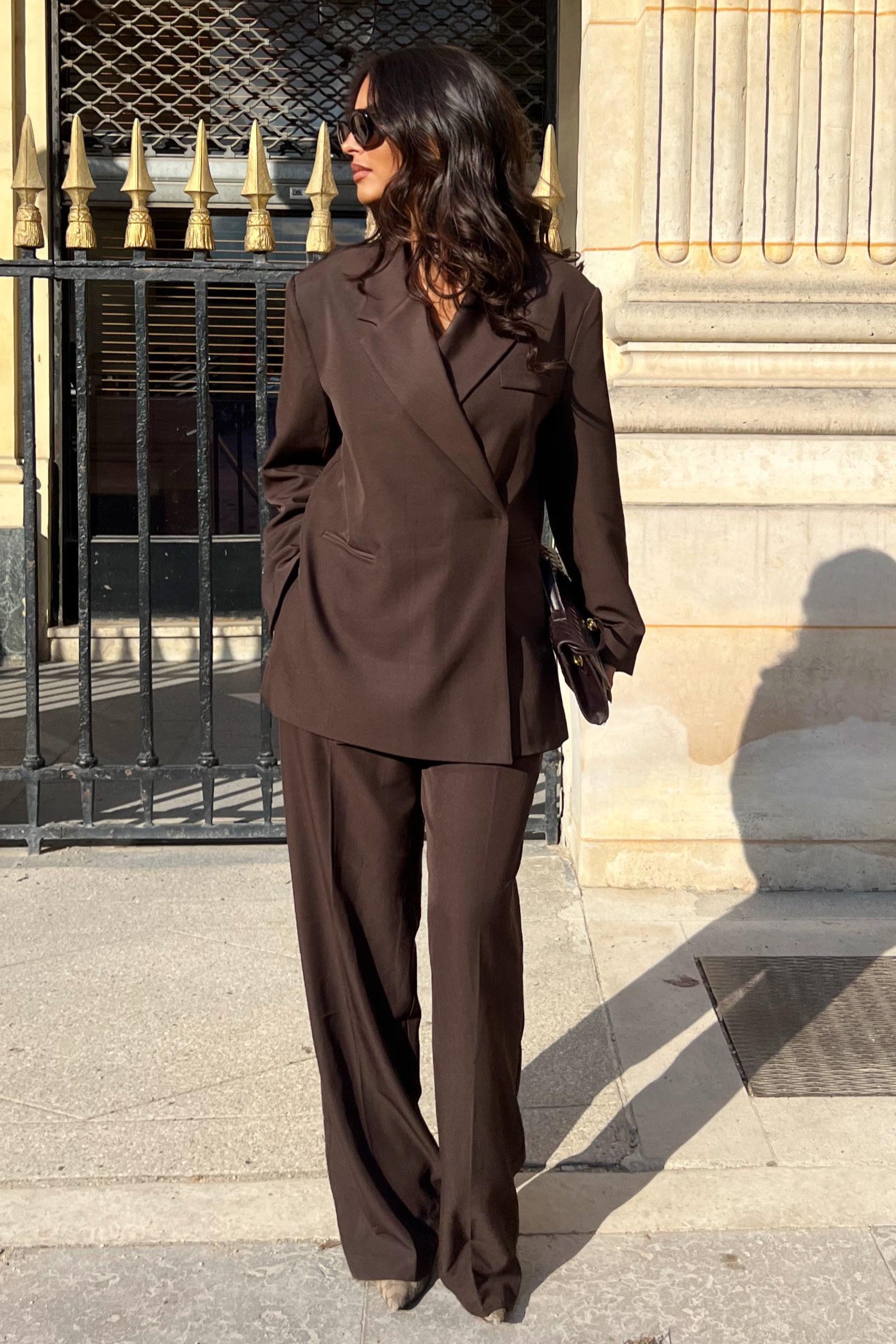 Blazer Croisé Femme Élégant - Côtes Fendus et Coupe Moderne