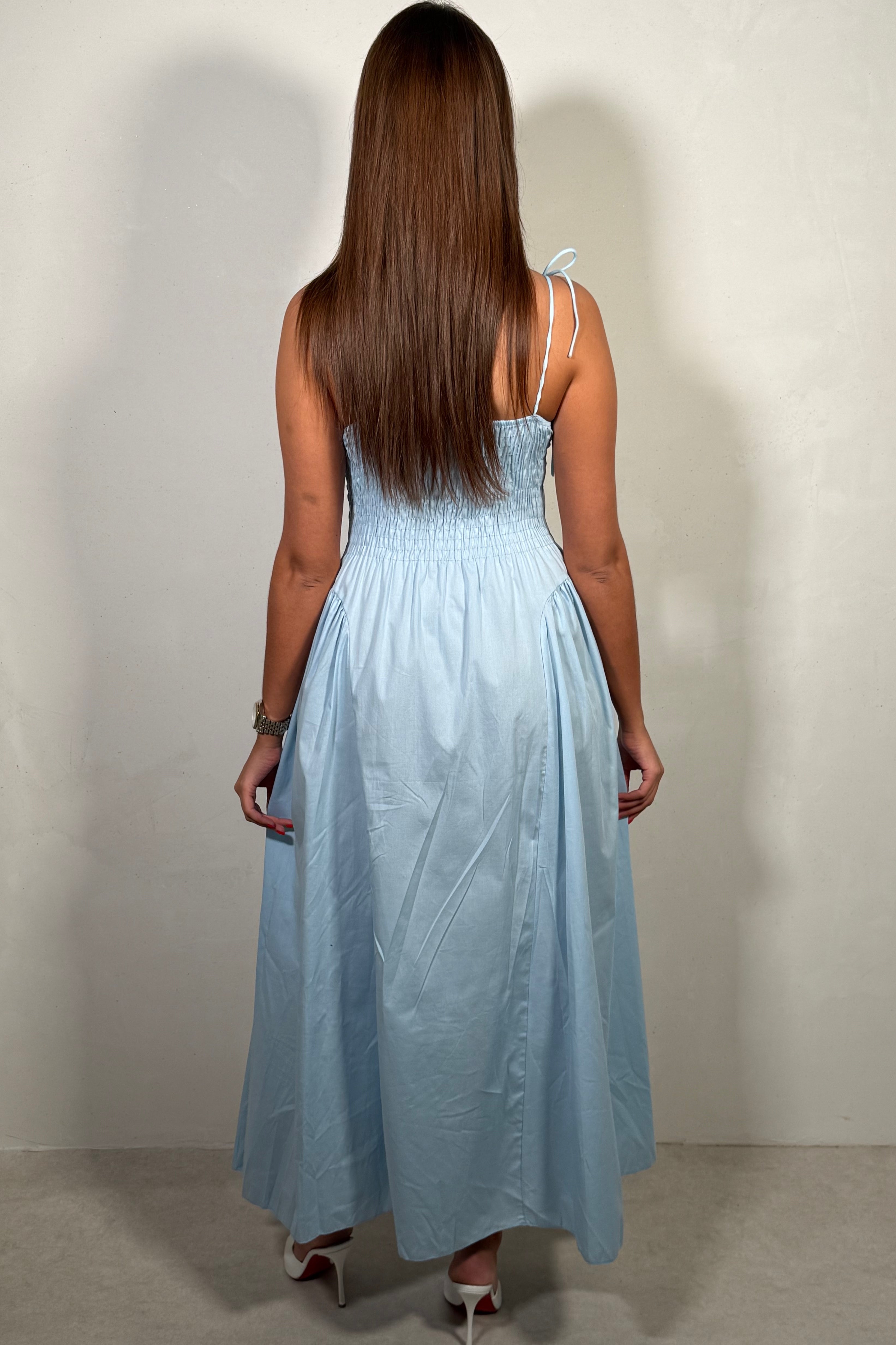 Robe Bustier Longue Femme À Bretelles Style Basque