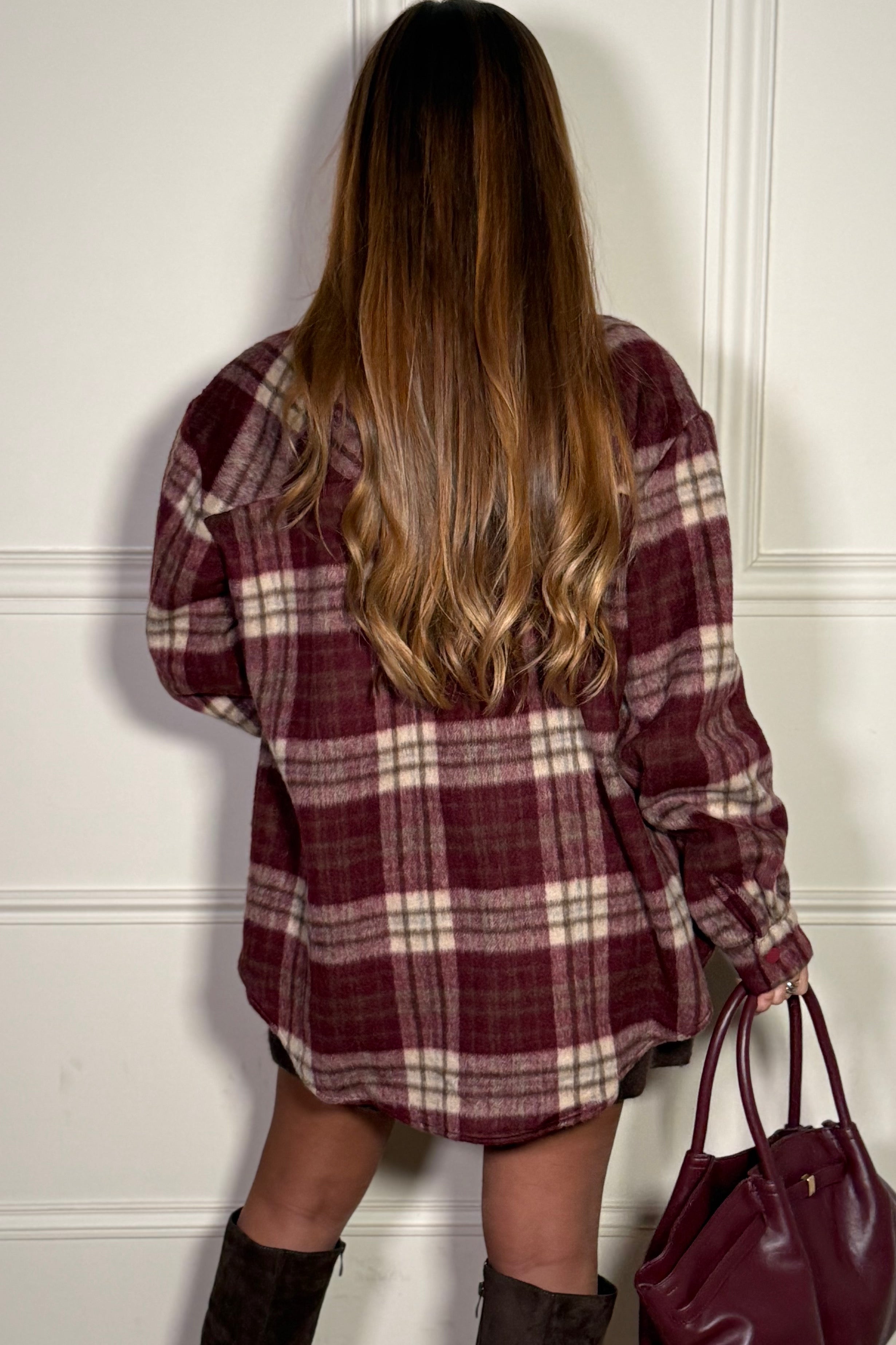 Surchemise Feutrée à Carreaux - Style Casual et Confort Douillet