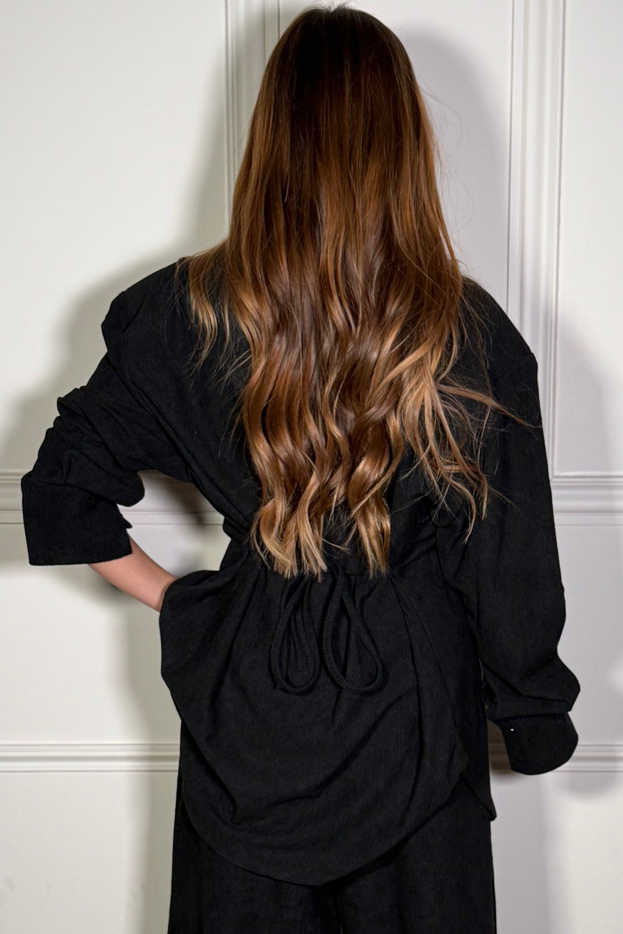 Chemise Femme Velours Côtelé à Lanières - Style Moderne et Confortable