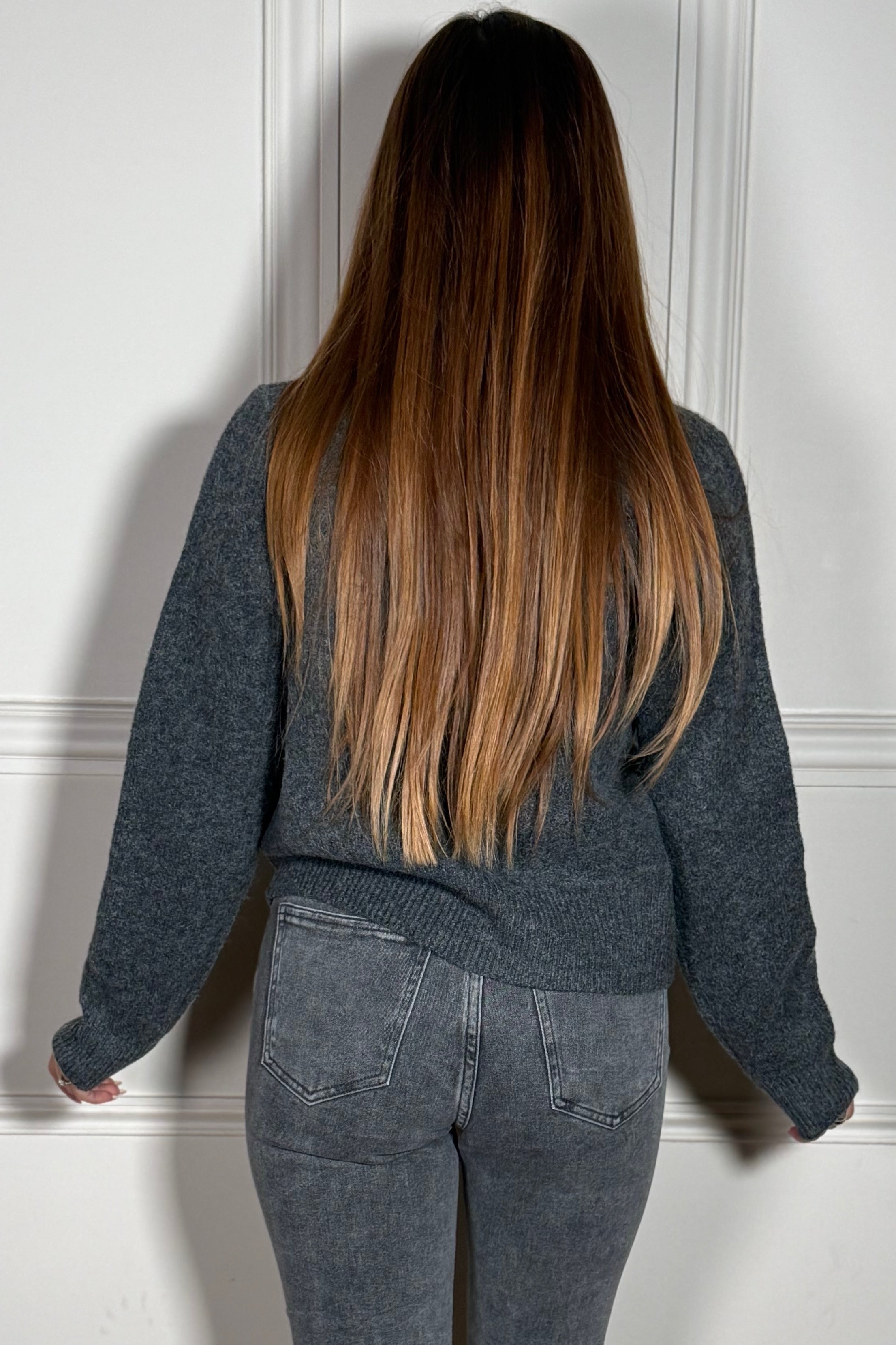 Gilet Court Maille Chinée - Douceur et Élégance Décontractée