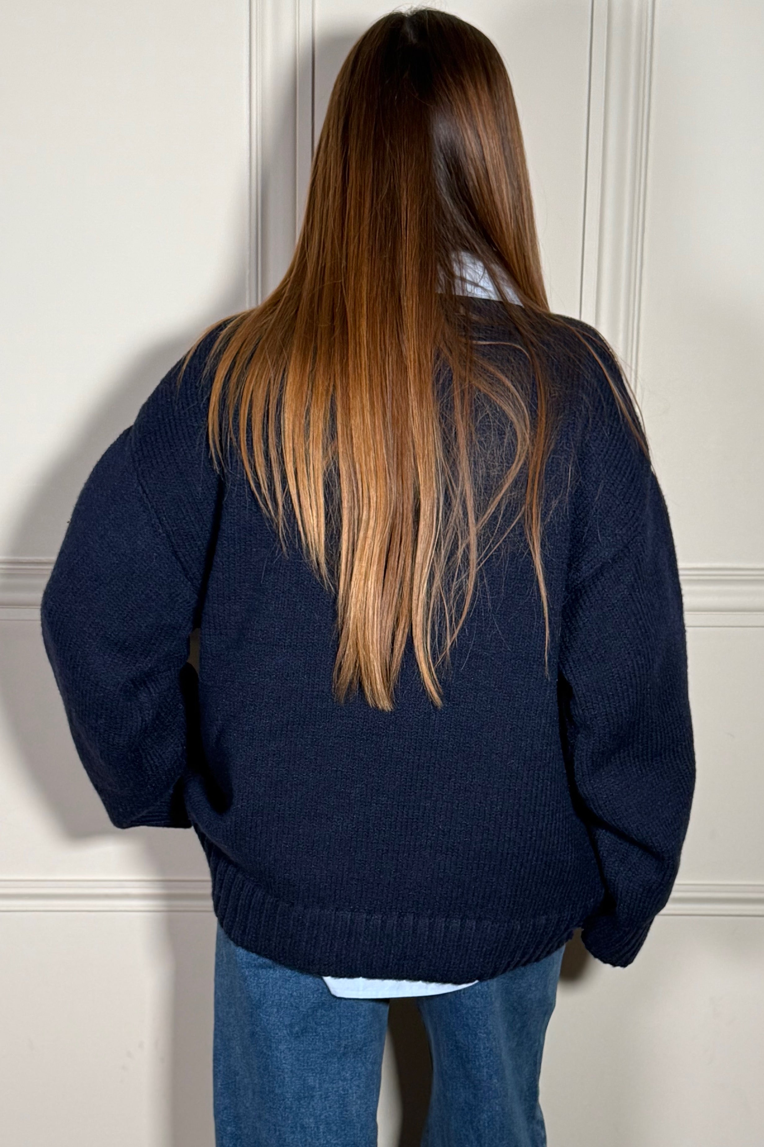 Pull Col Montant Manches Oversize Femme - Confort et Style Moderne