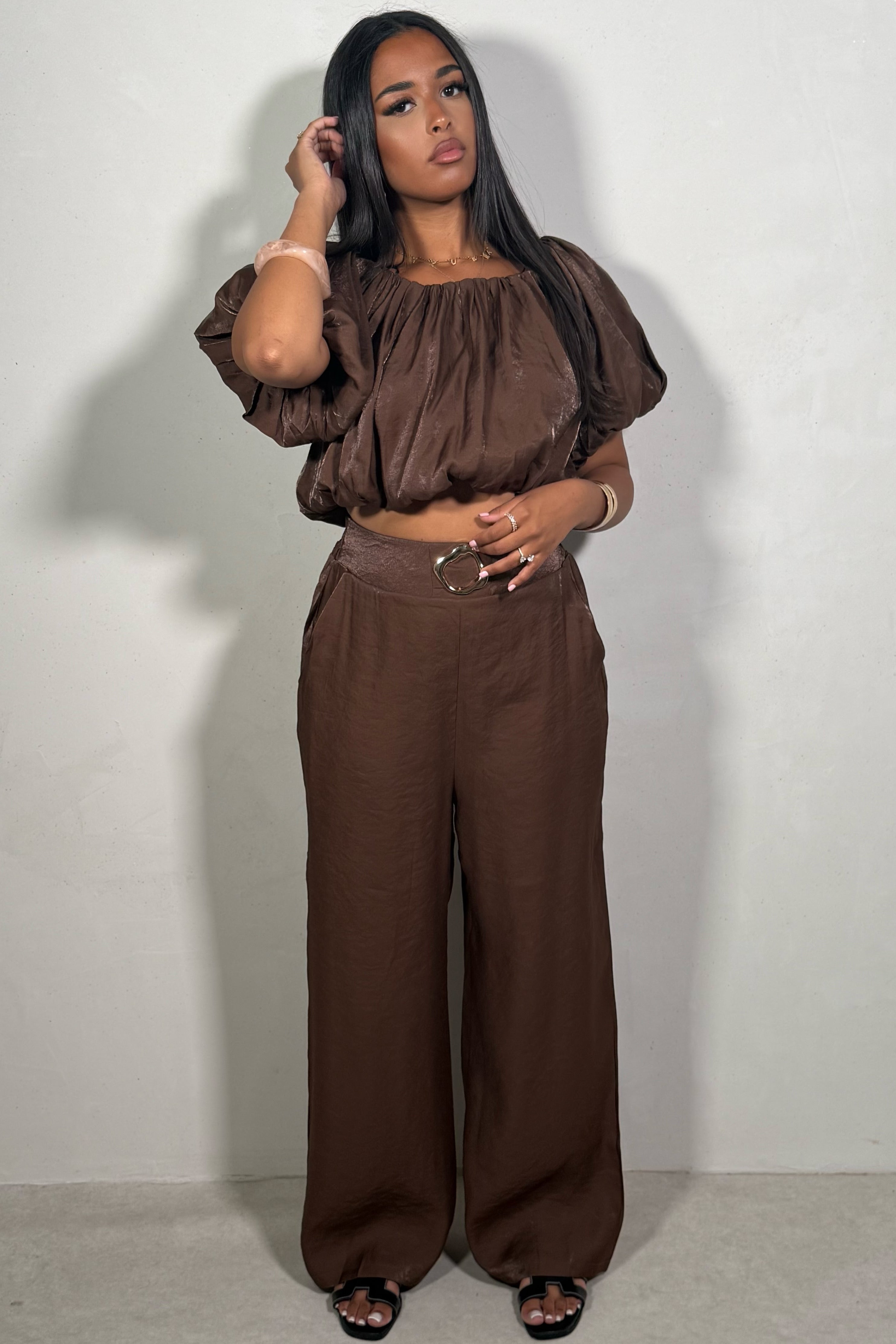 Ensemble Femme Top & Pantalon Élégant — Viscose Douce