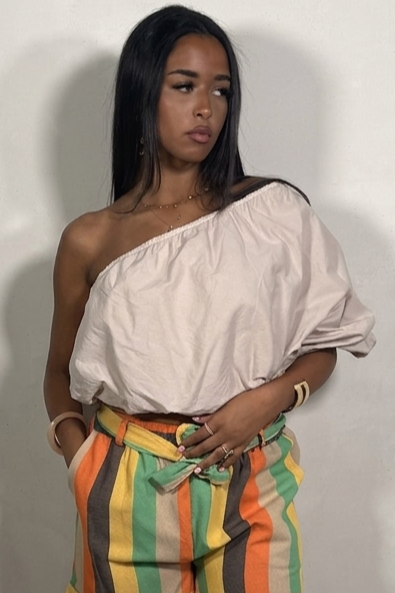 Top Femme Bardot — Viscose Élasthanne Décontracté