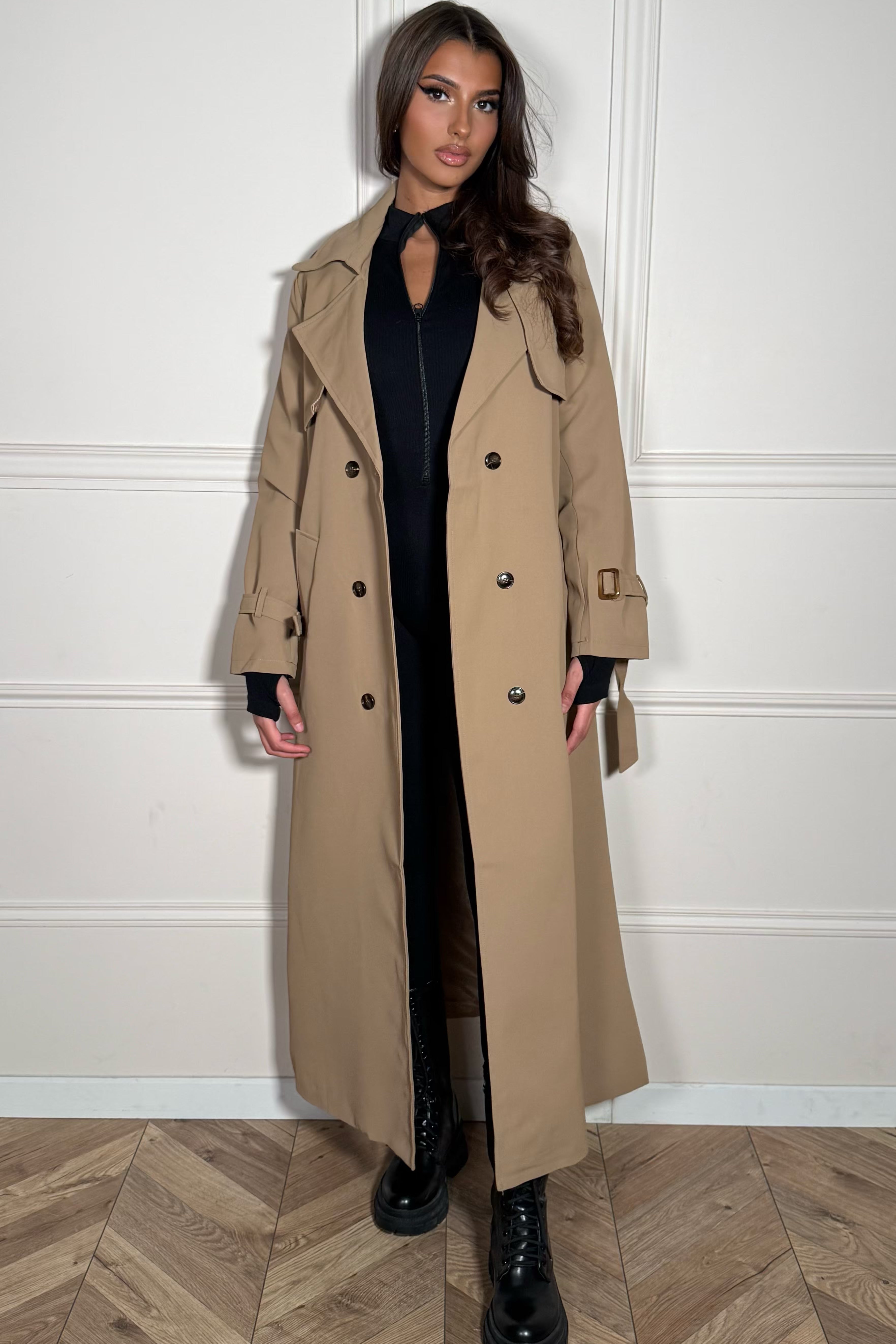 Trench Long Ceinturé Femme - Élégance Intemporelle et Allure Sophistiquée