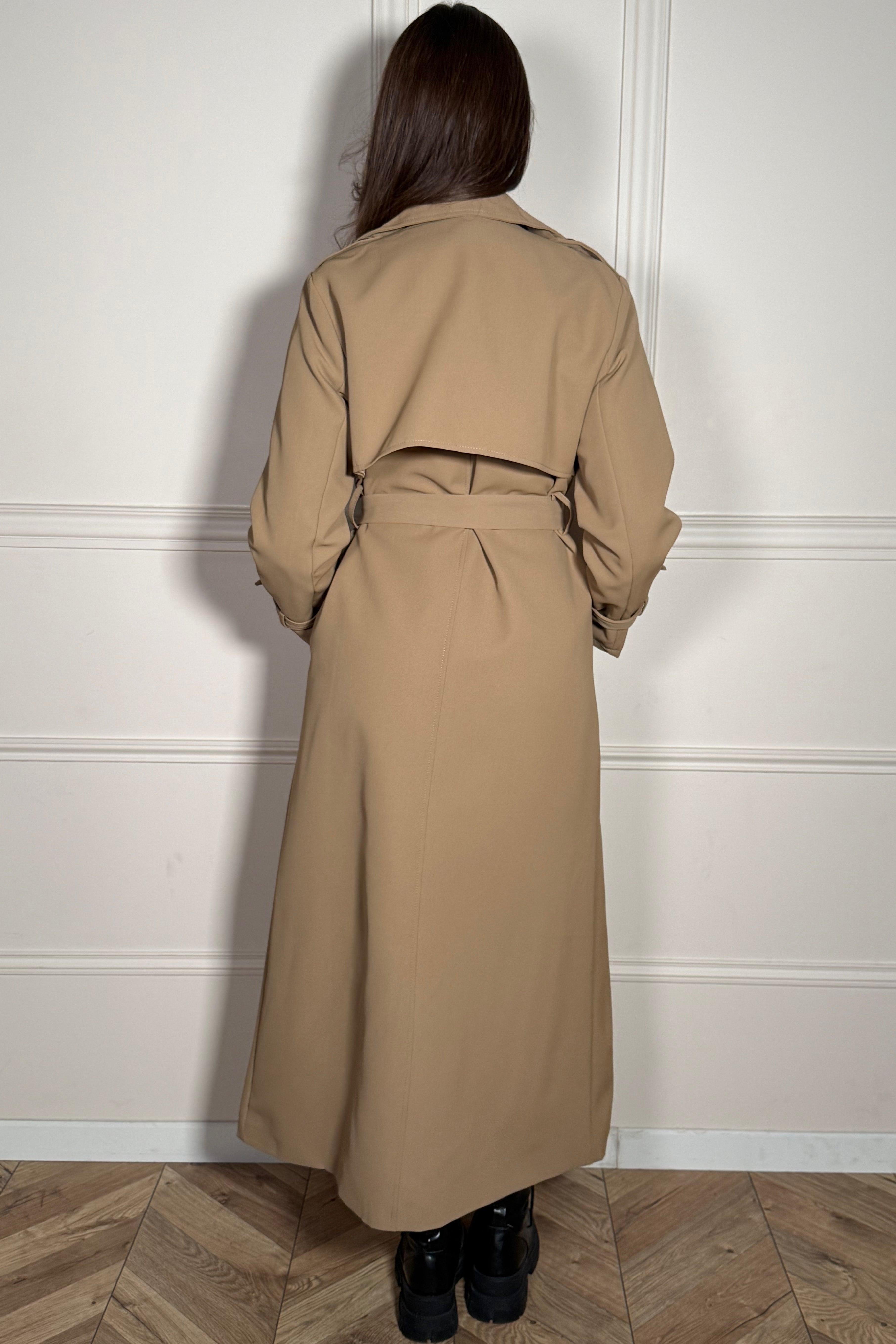 Trench Long Ceinturé Femme - Élégance Intemporelle et Allure Sophistiquée