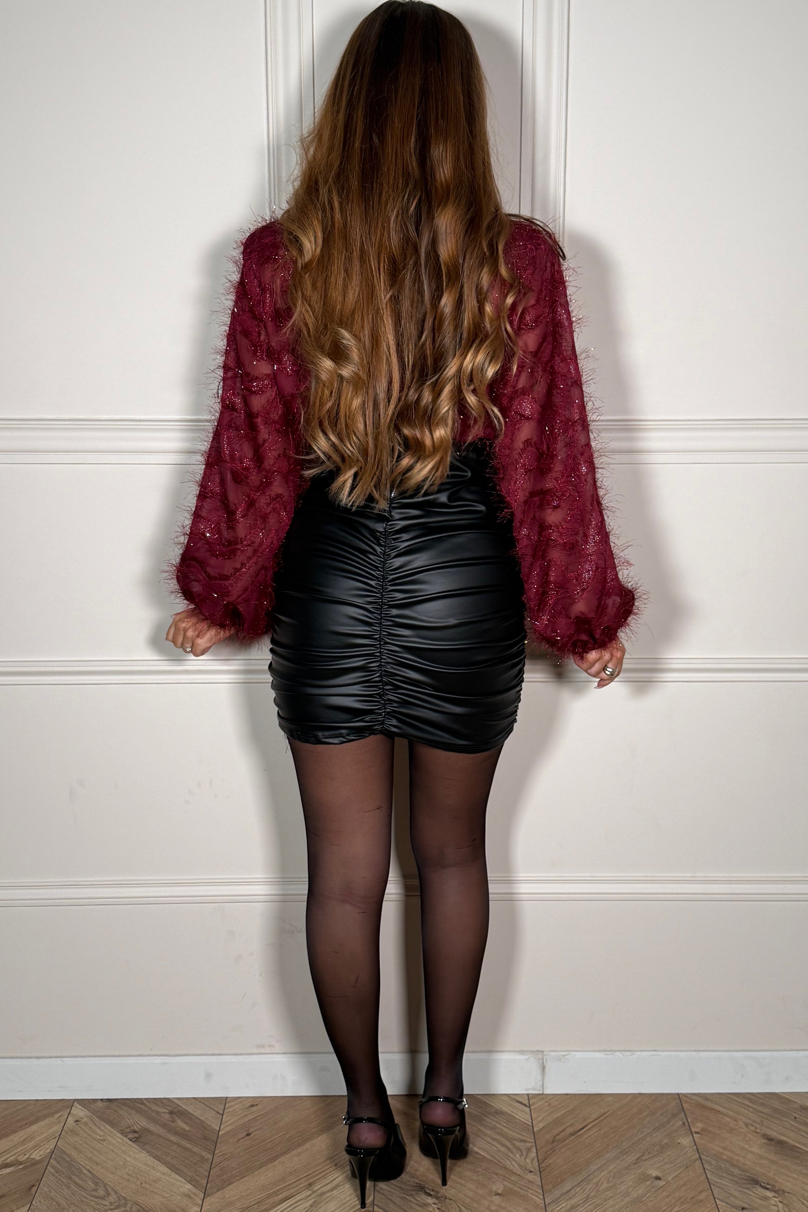 Robe Bimatière Filament - Élégance Texturée Moderne