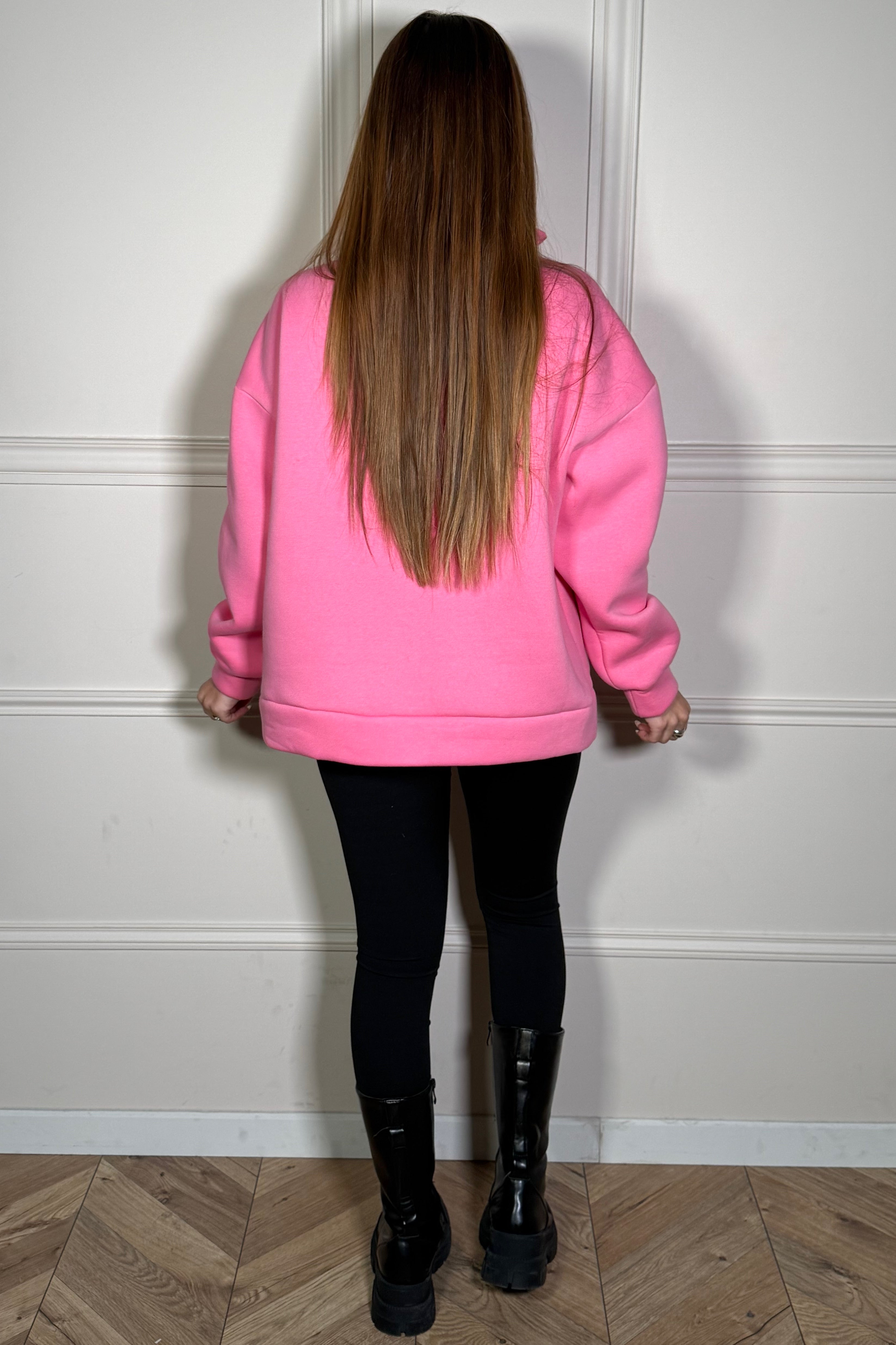 Pull Molleton Col Zippé Femme - Sweat Confort Demi-Zip