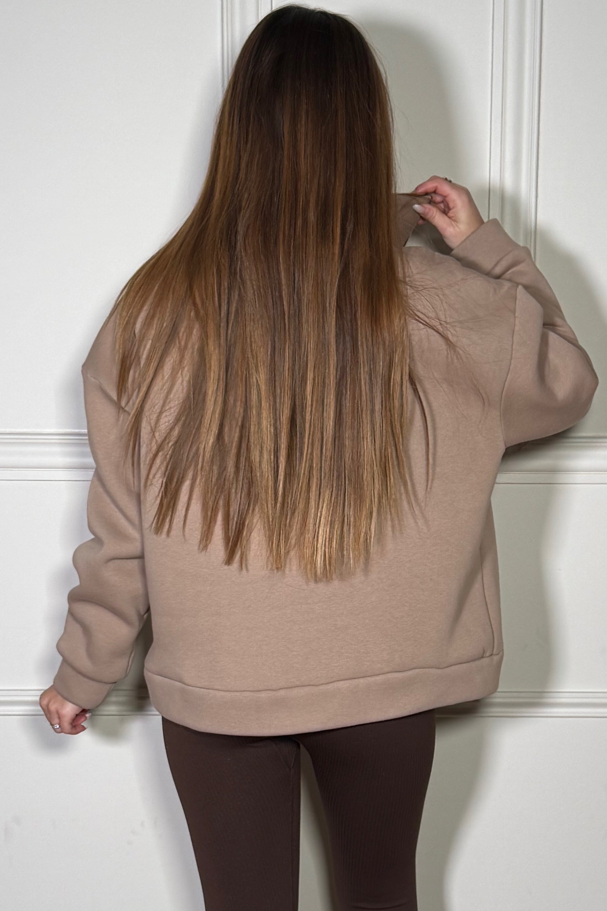 Pull Molleton Col Zippé Femme - Sweat Confort Demi-Zip