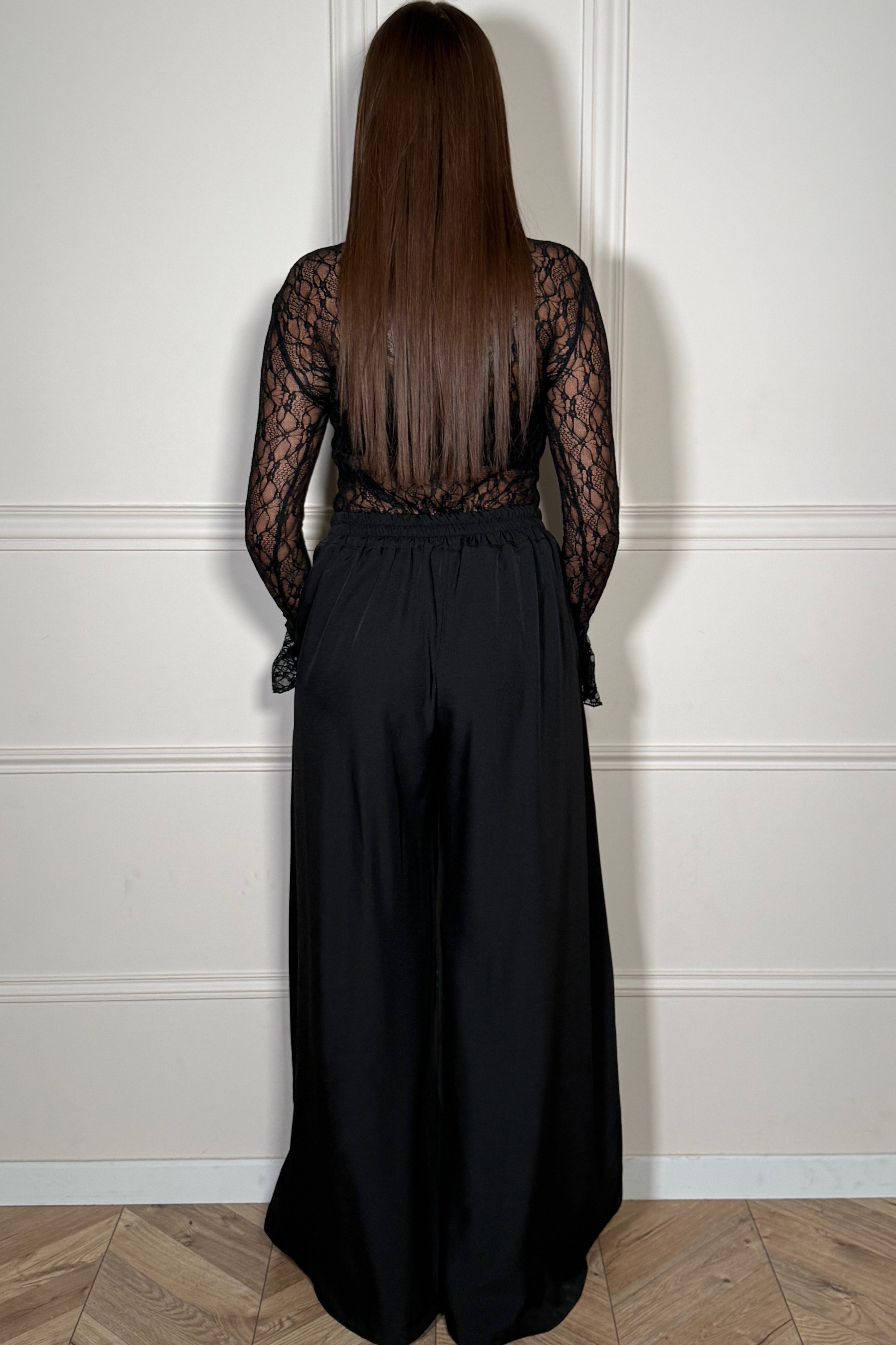 Pantalon Ample à Pinces Taille Haute - Élégance Femme