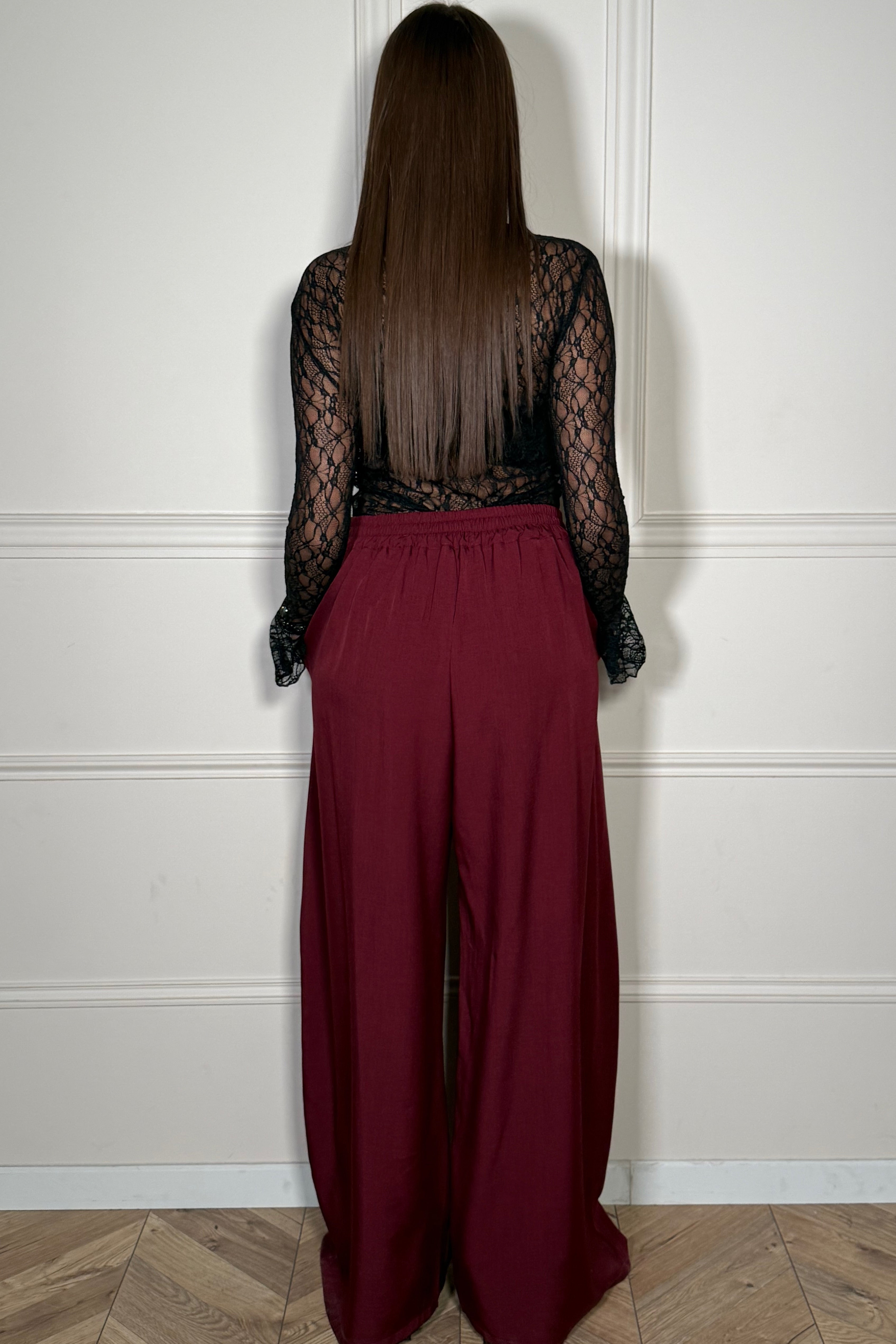 Pantalon Ample à Pinces Taille Haute - Élégance Femme