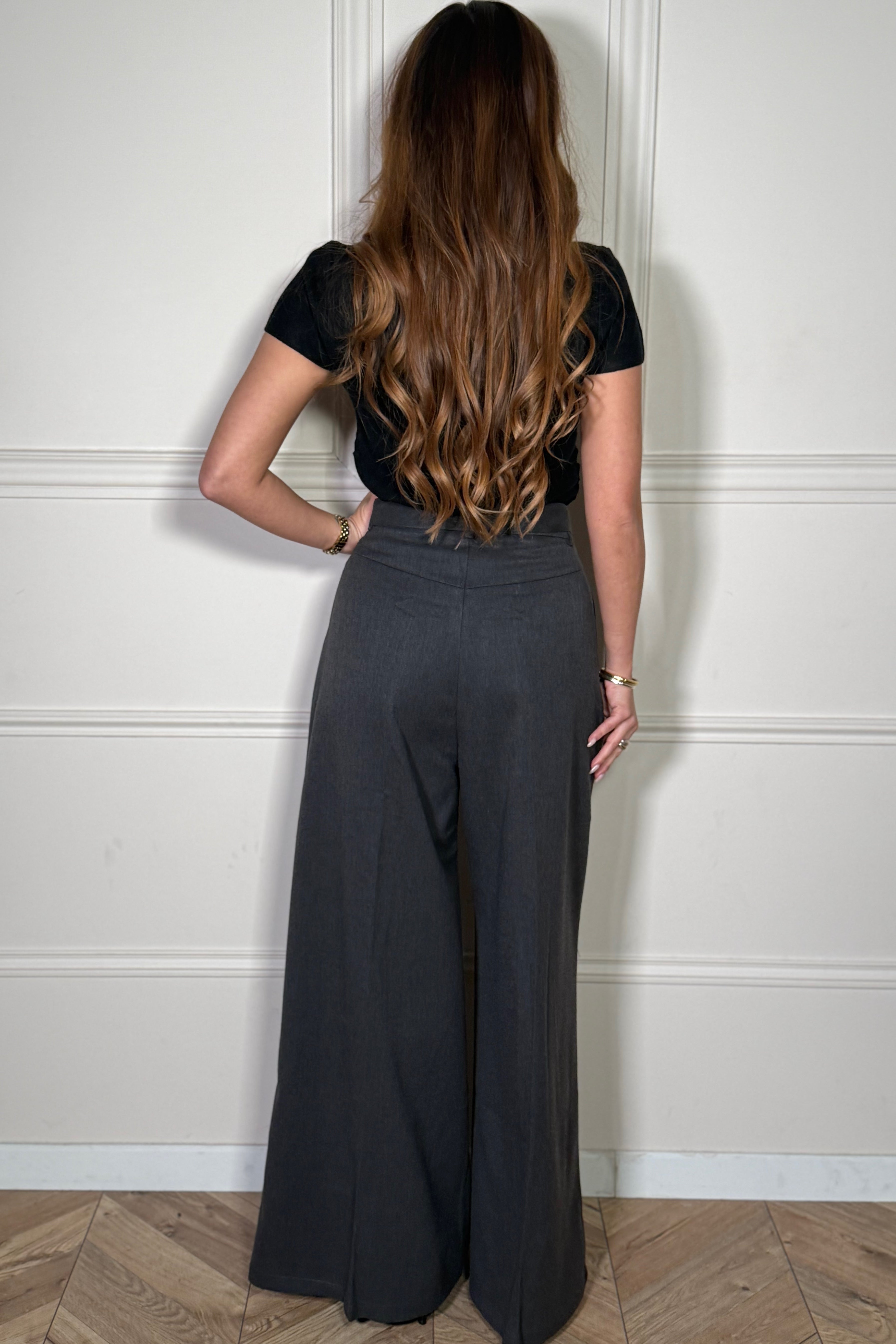 Pantalon Palazzo Fluide avec Ceinture - Pantalon Large Femme