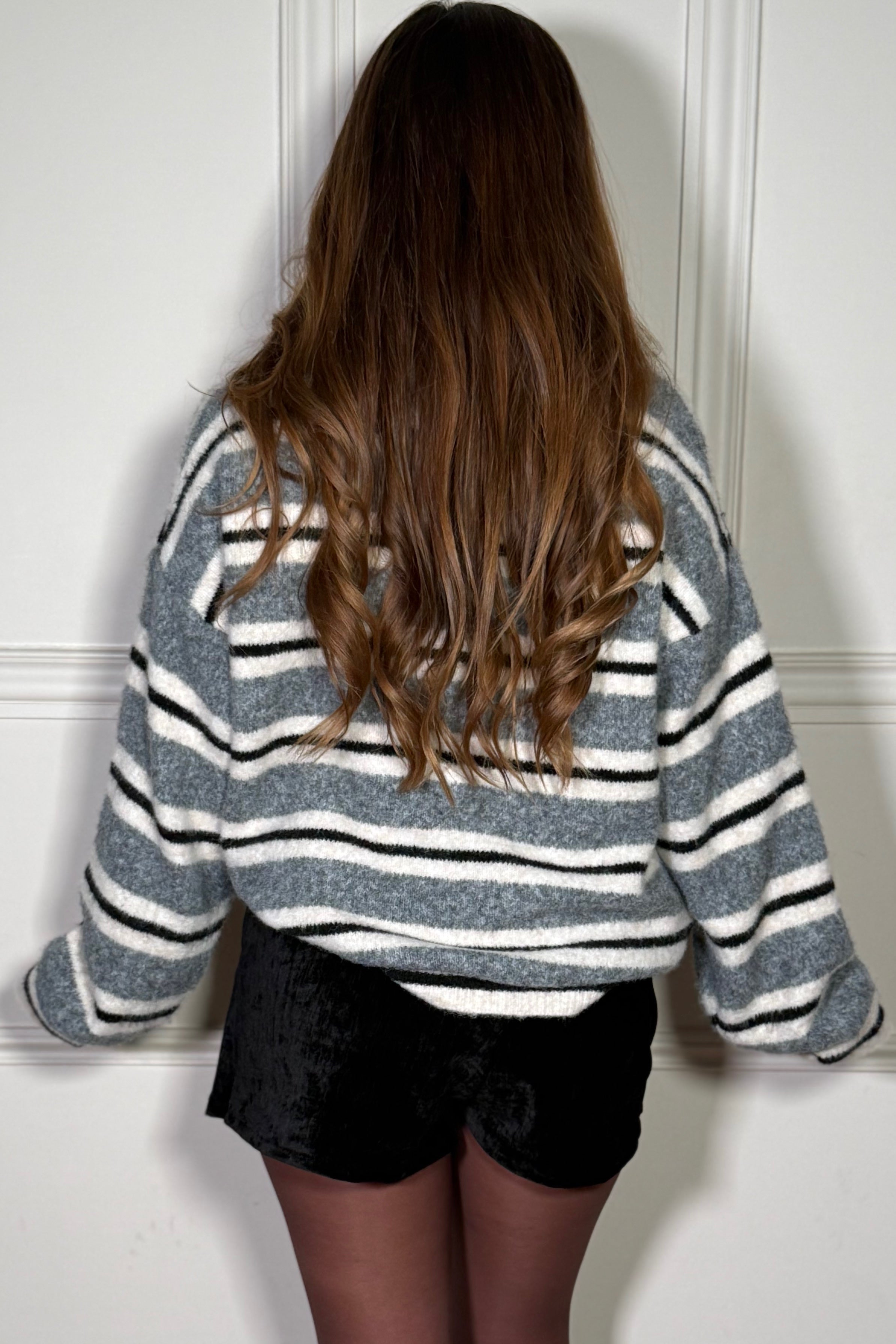 Pull Rayé Col Polo - Pull Femme Rayures Sportswear