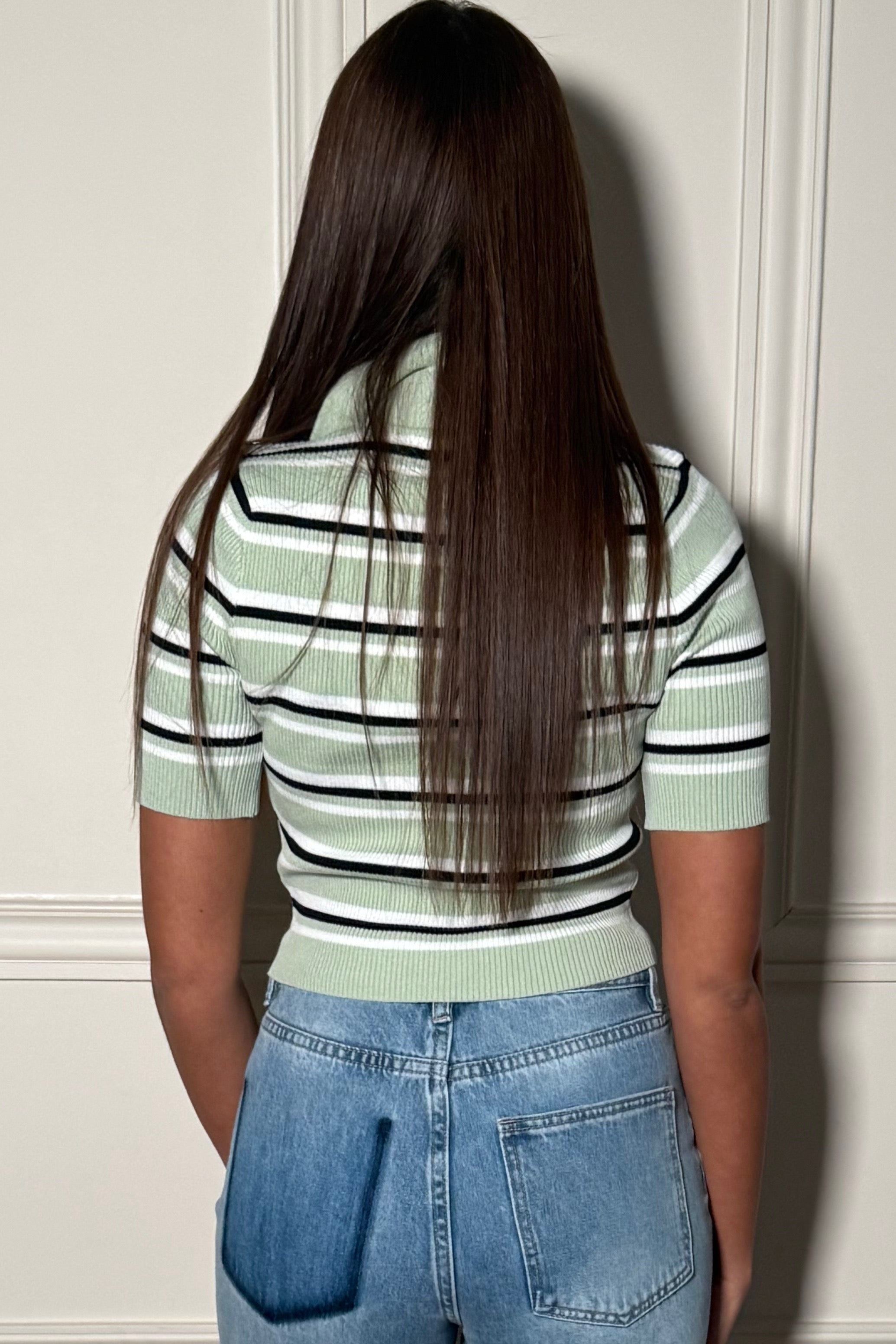 Top Femme Rayé Col Polo - Fraîcheur Estivale