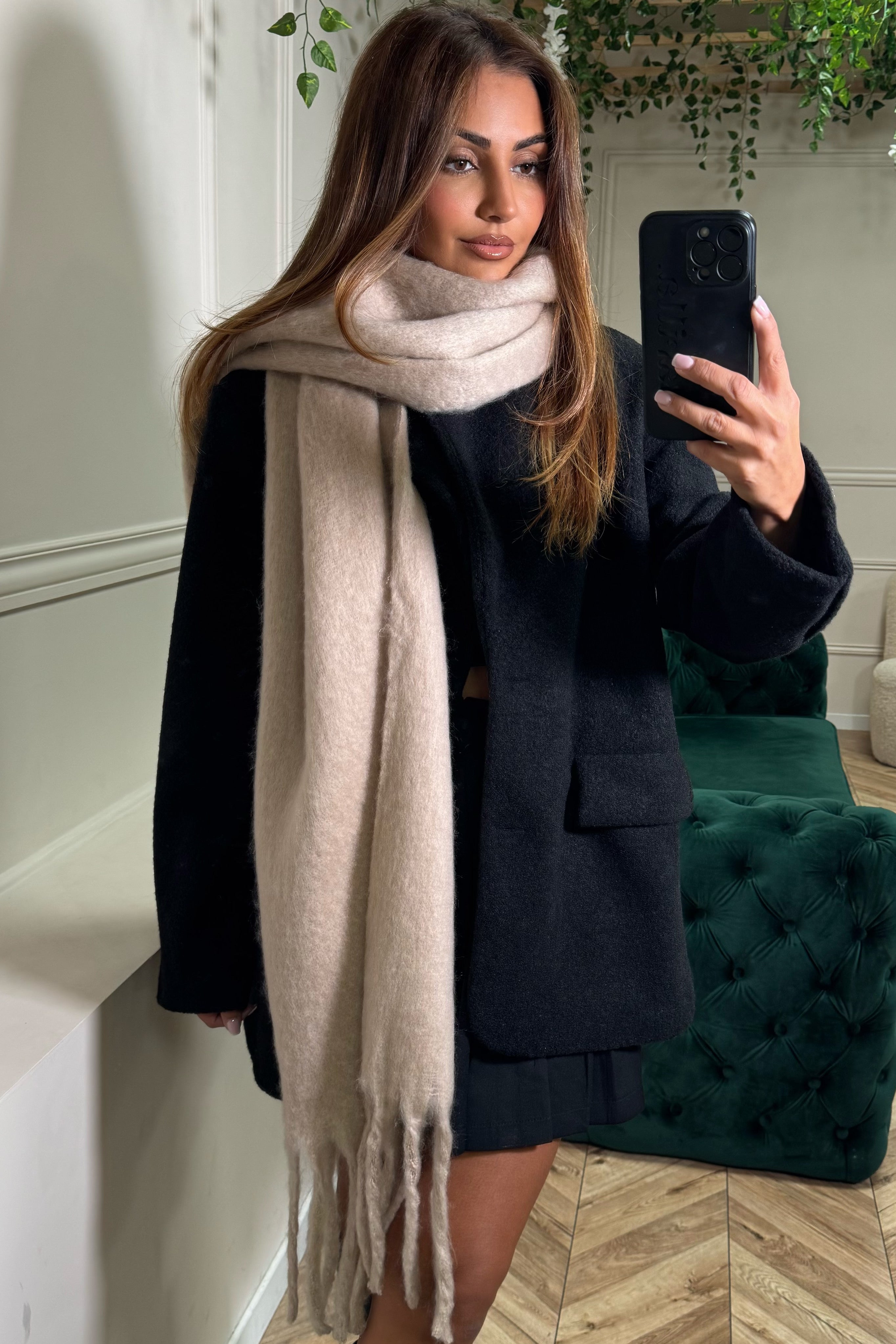 Écharpe Mohair à Franges Premium - Douceur Luxueuse Femme