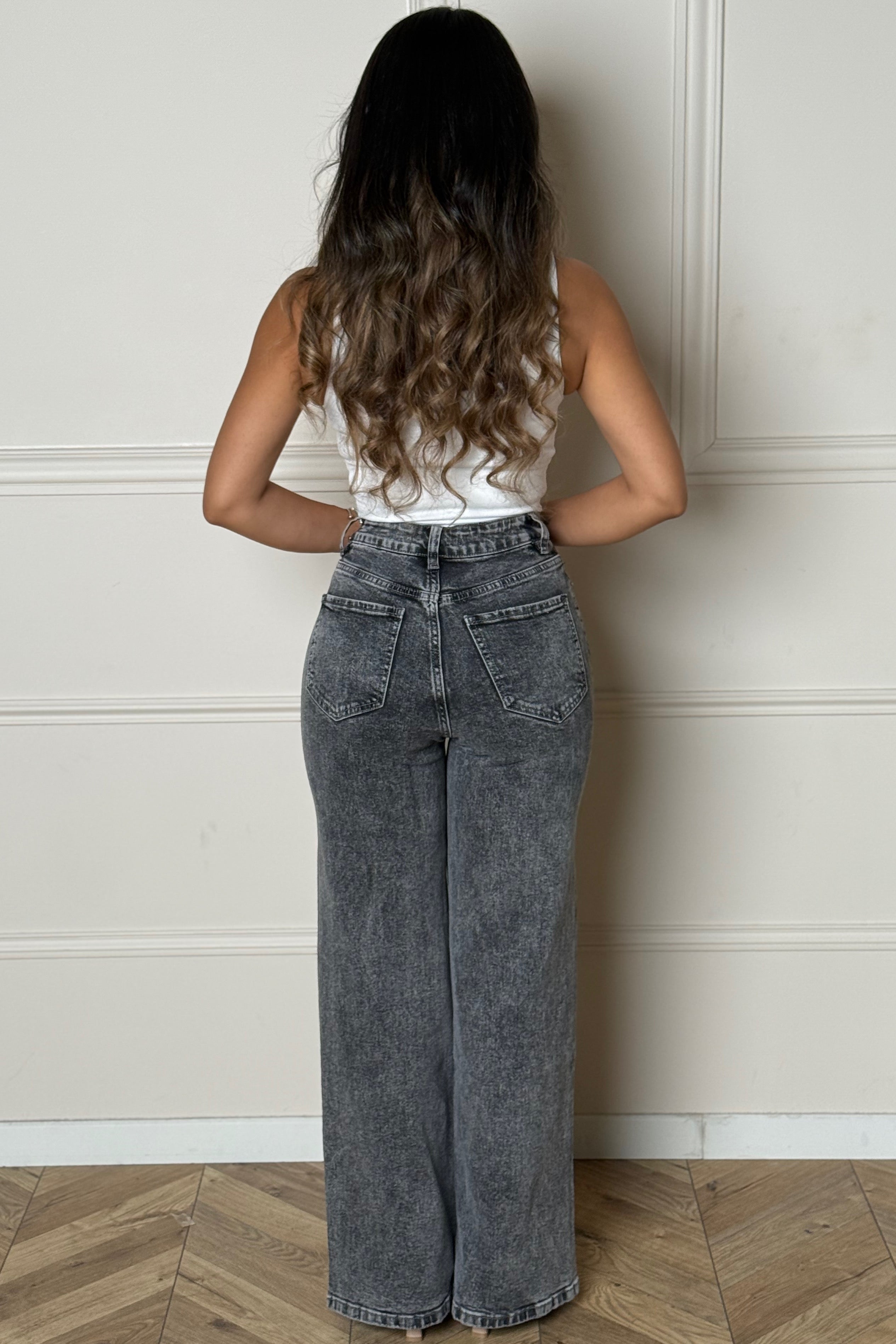 Jeans Loose Délavé Femme