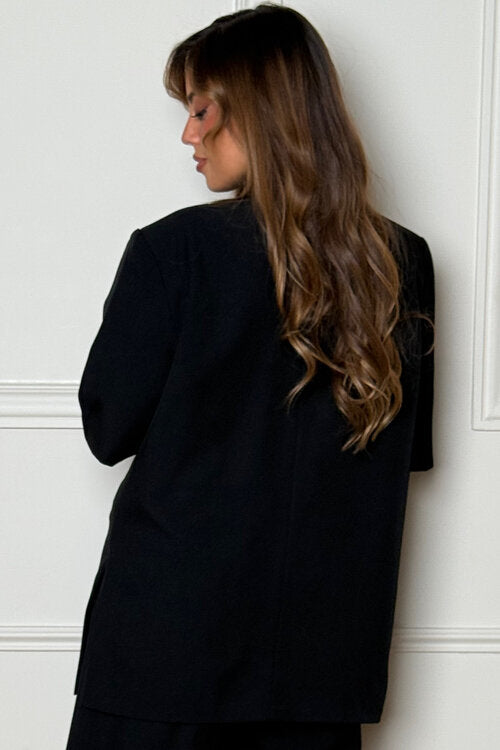 Blazer Femme Manches Courtes Structuré - Style Chic Bureau