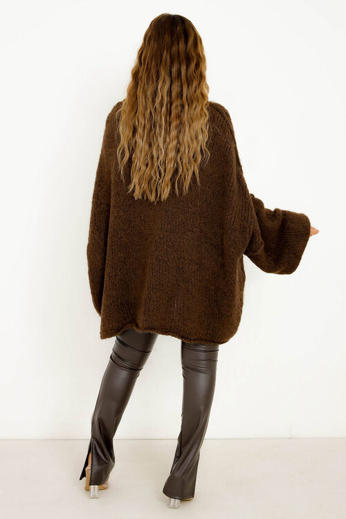 Robe Pull Longue Col Montant - Confort et Élégance au Quotidien