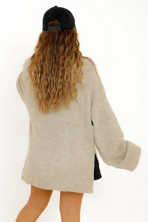 Pull Col Mao Manches Revers